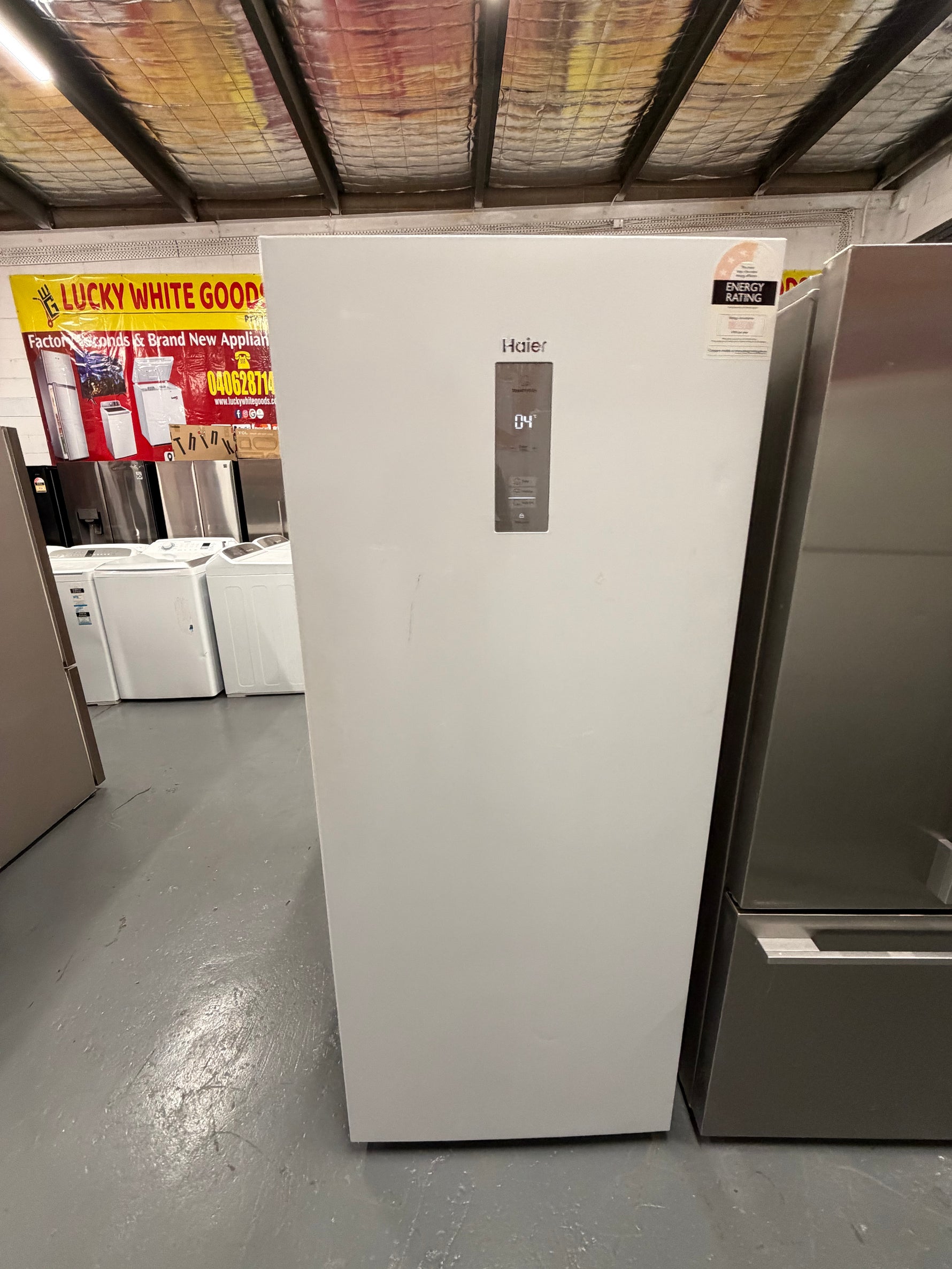 Refurbished Haier 465 ltr upright fridge