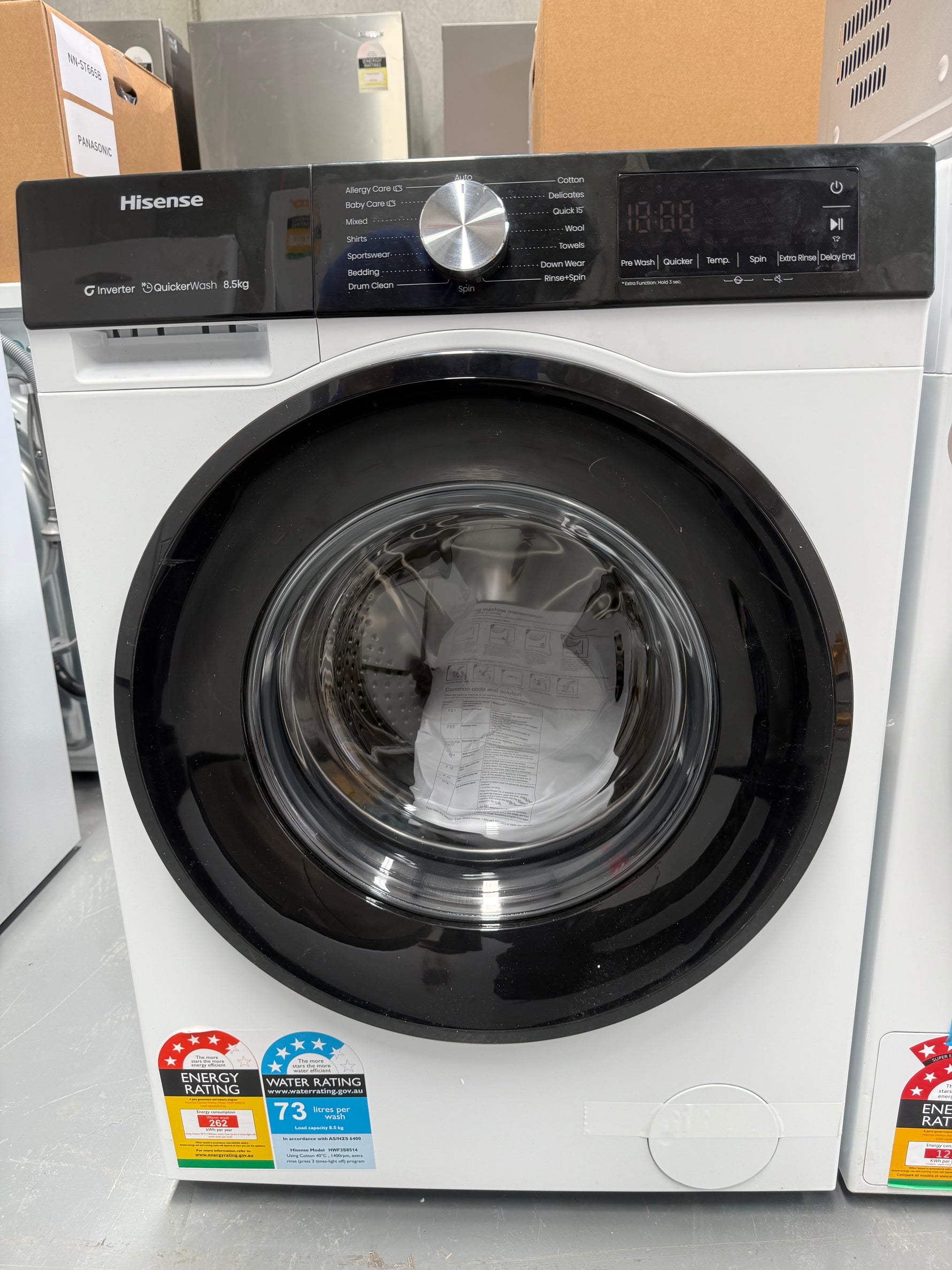 Hisense 8.5kg Front Load Washing Machine – Factory Seconds | HWF3S8514