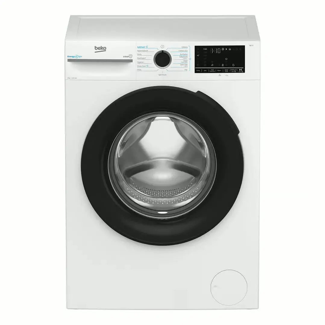 Factory Second Beko 8kg Front Load Washing Machine – BFLB8010W | SteamCure, 1400RPM, 15 Programs, 4.5 Star Energy | ALEXANDRIA