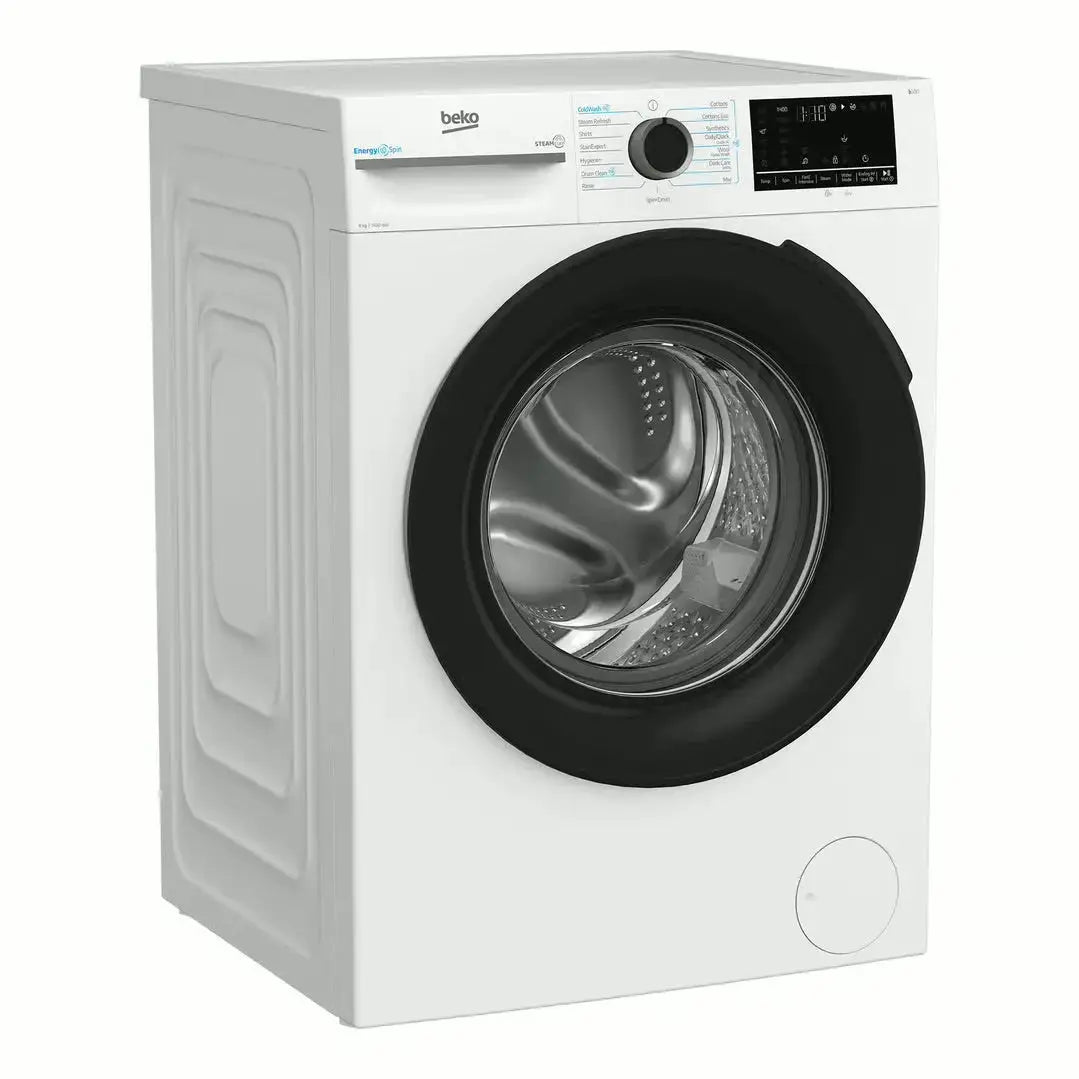 Factory Second Beko 8kg Front Load Washing Machine – BFLB8010W | SteamCure, 1400RPM, 15 Programs, 4.5 Star Energy | ALEXANDRIA