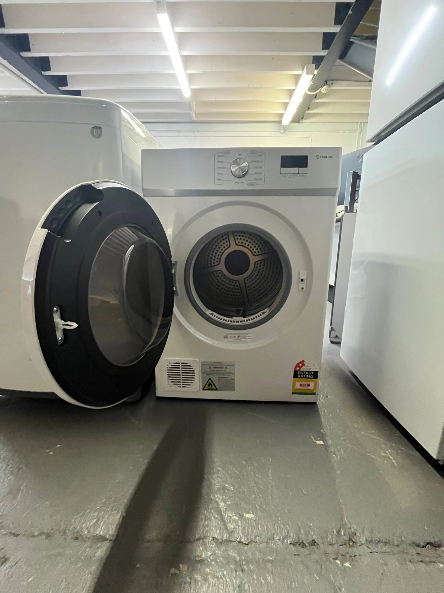 Factory Second Beko Front Load Washer BFLB8010W + Refurbished Stirling STR‑VD8W 8kg Dryer Combo – Powerful Laundry Pair | ALEXANDRIA