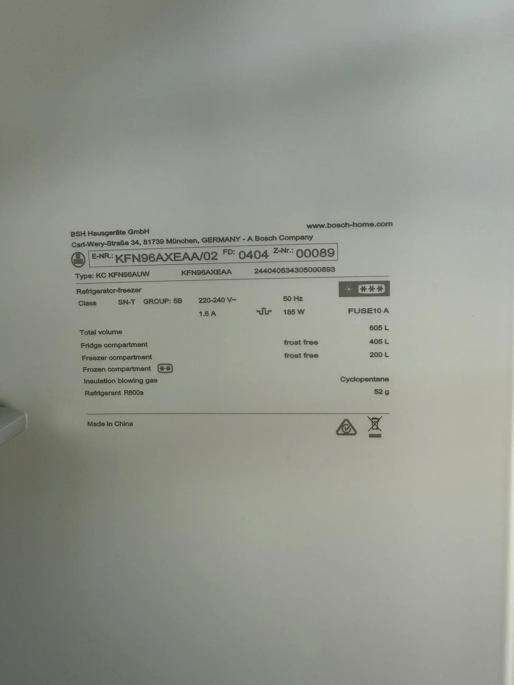 Factory Second Bosch 605L Quad Door Fridge Freezer | BRISBANE