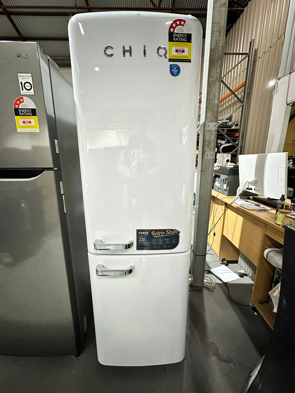 Factory Second CHiQ 231L Retro Bottom Mount Refrigerator | ADELAIDE