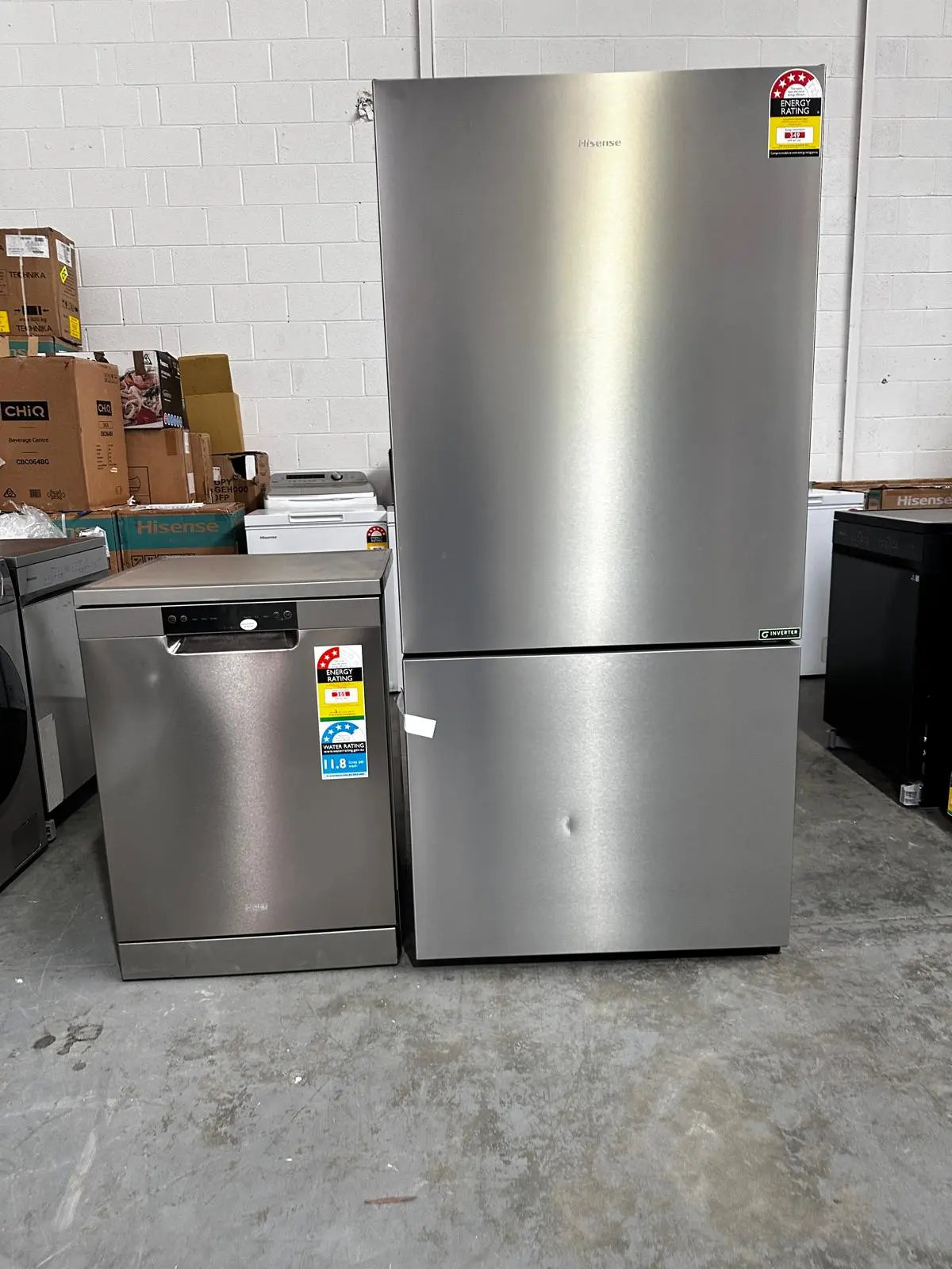 Factory Second Combo – Hisense 503L Bottom Mount Fridge + Haier 13 Place Dishwasher | ADELAIDE