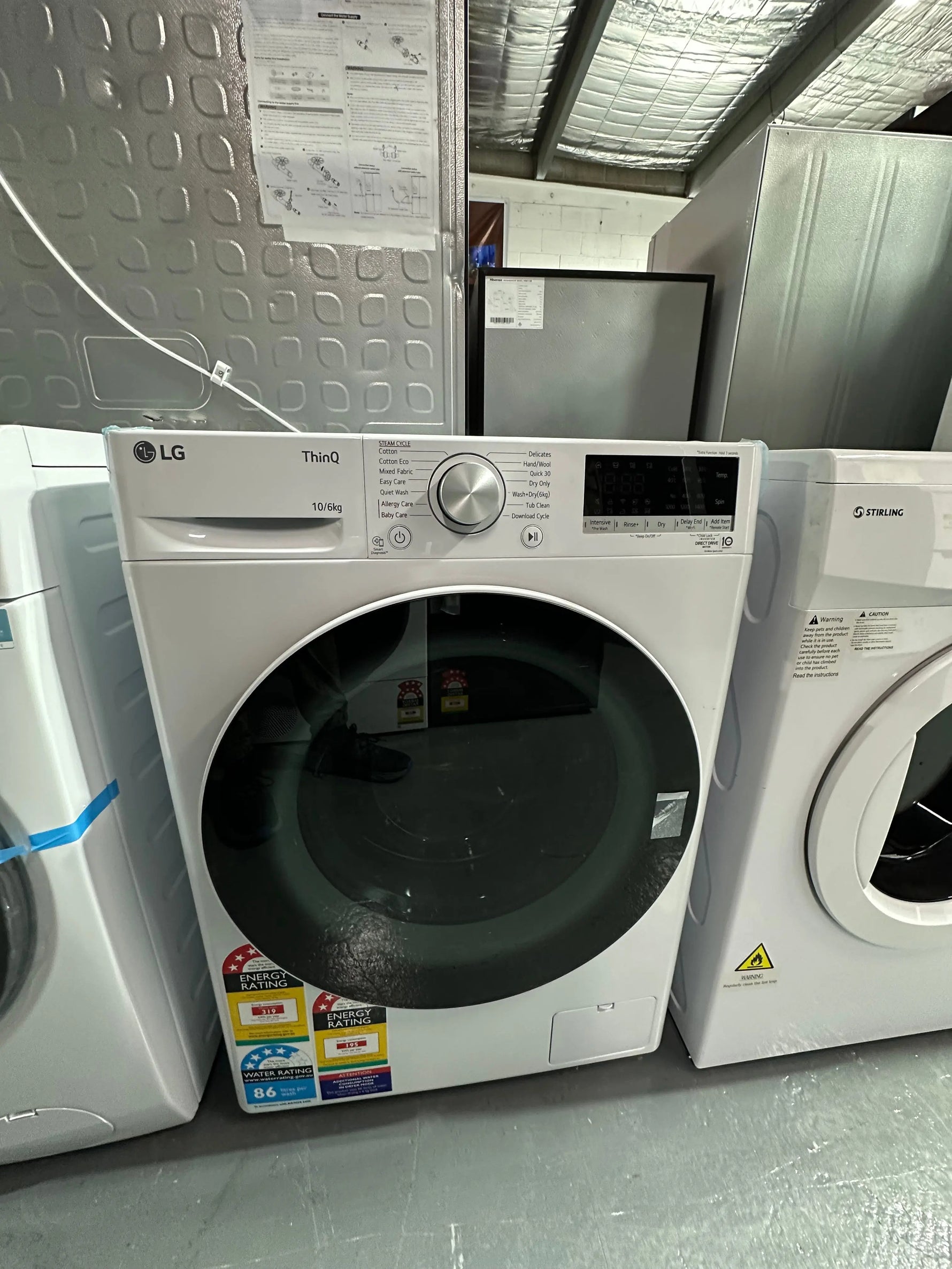Factory  Second LG WVC5-1410W 10kg/6kg Washer Dryer Combo (White) | SYDNEY