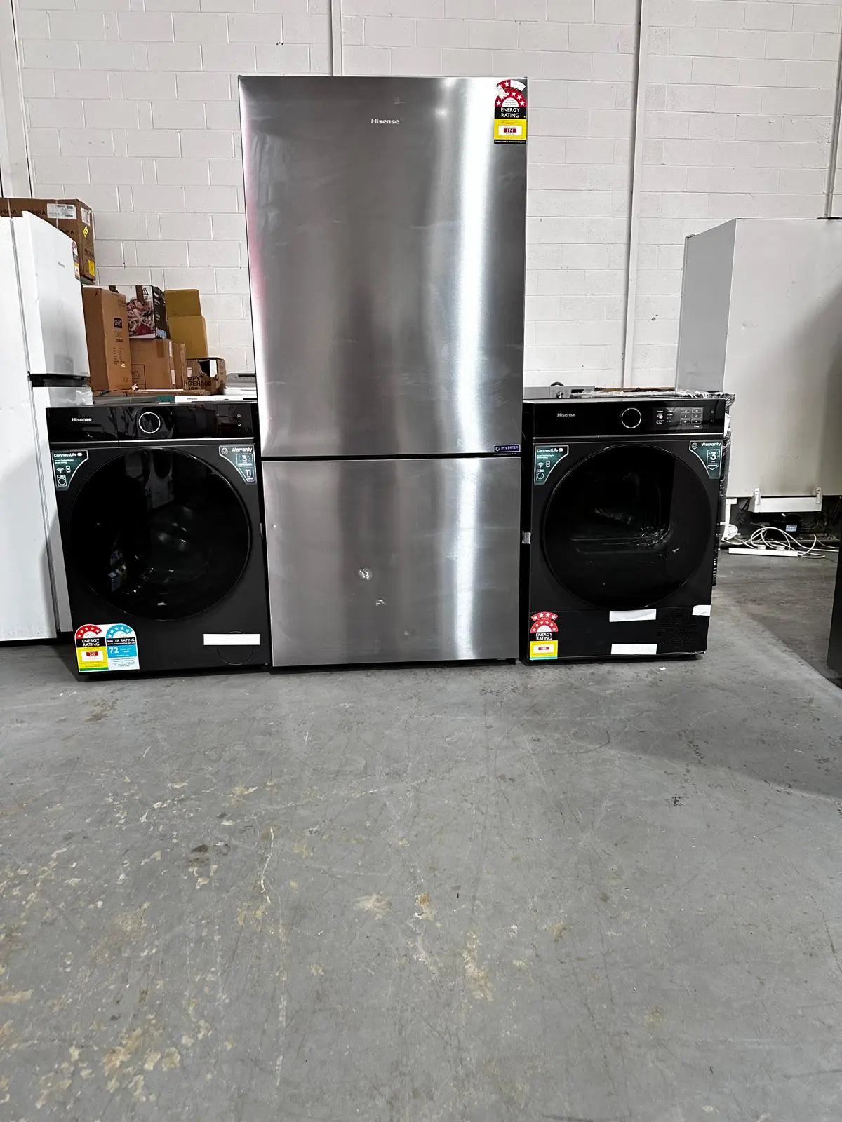 Factory Second / Near New Combo – Hisense 503L EcoVision Fridge + Series 8i Washer + 10KG Heat Pump Dryer | ADELAIDE