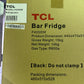 Factory Second TCL 42 Litres Mini Bar Fridge | BRISBANE