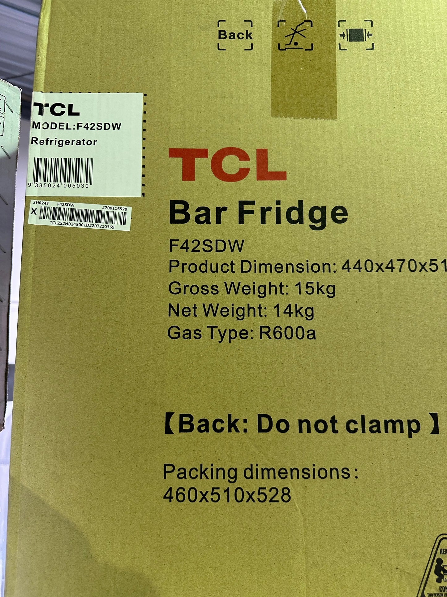 Factory Second TCL 42 Litres Mini Bar Fridge | BRISBANE