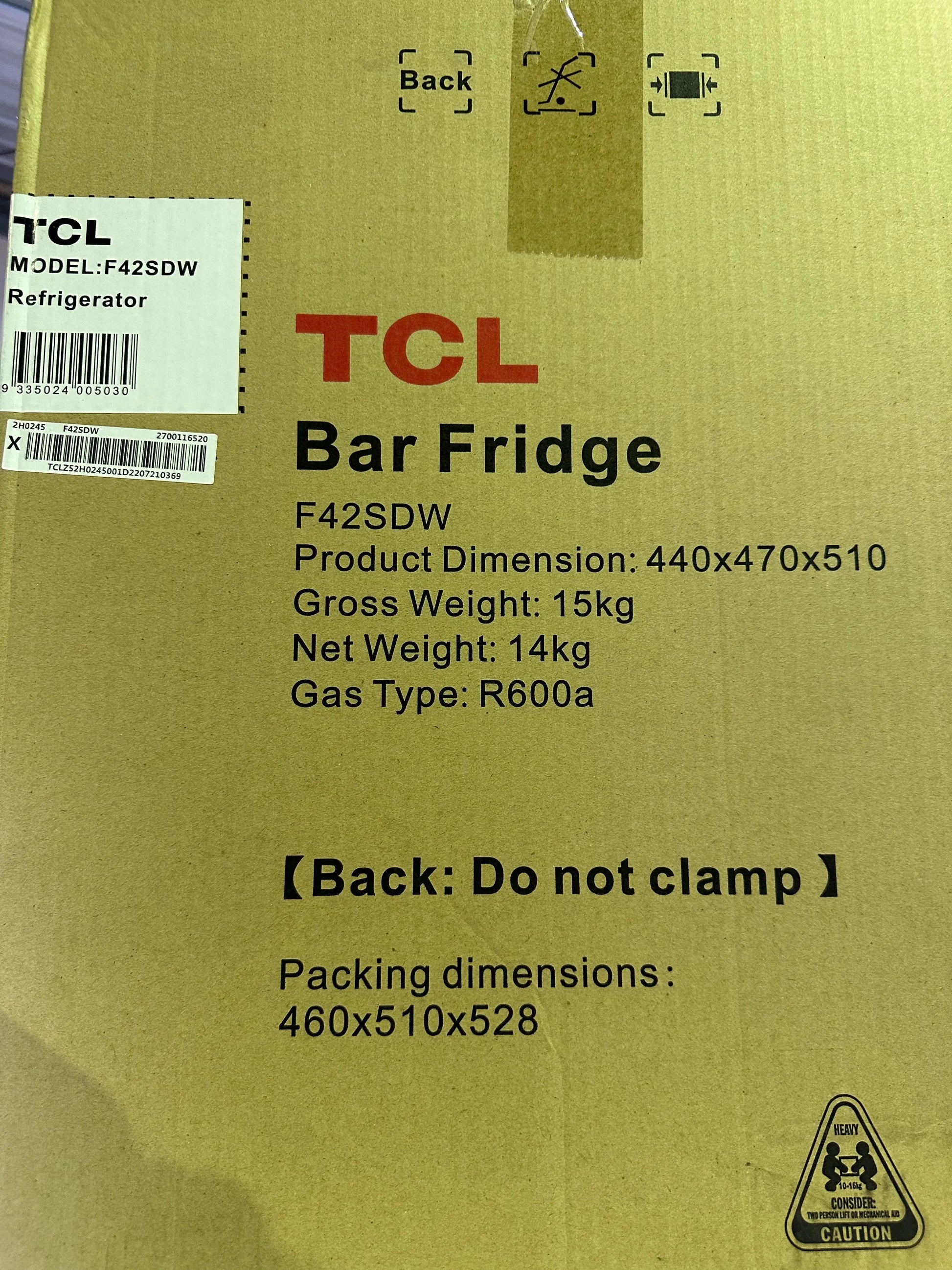 Factory Second TCL 42 Litres Mini Bar Fridge | BRISBANE