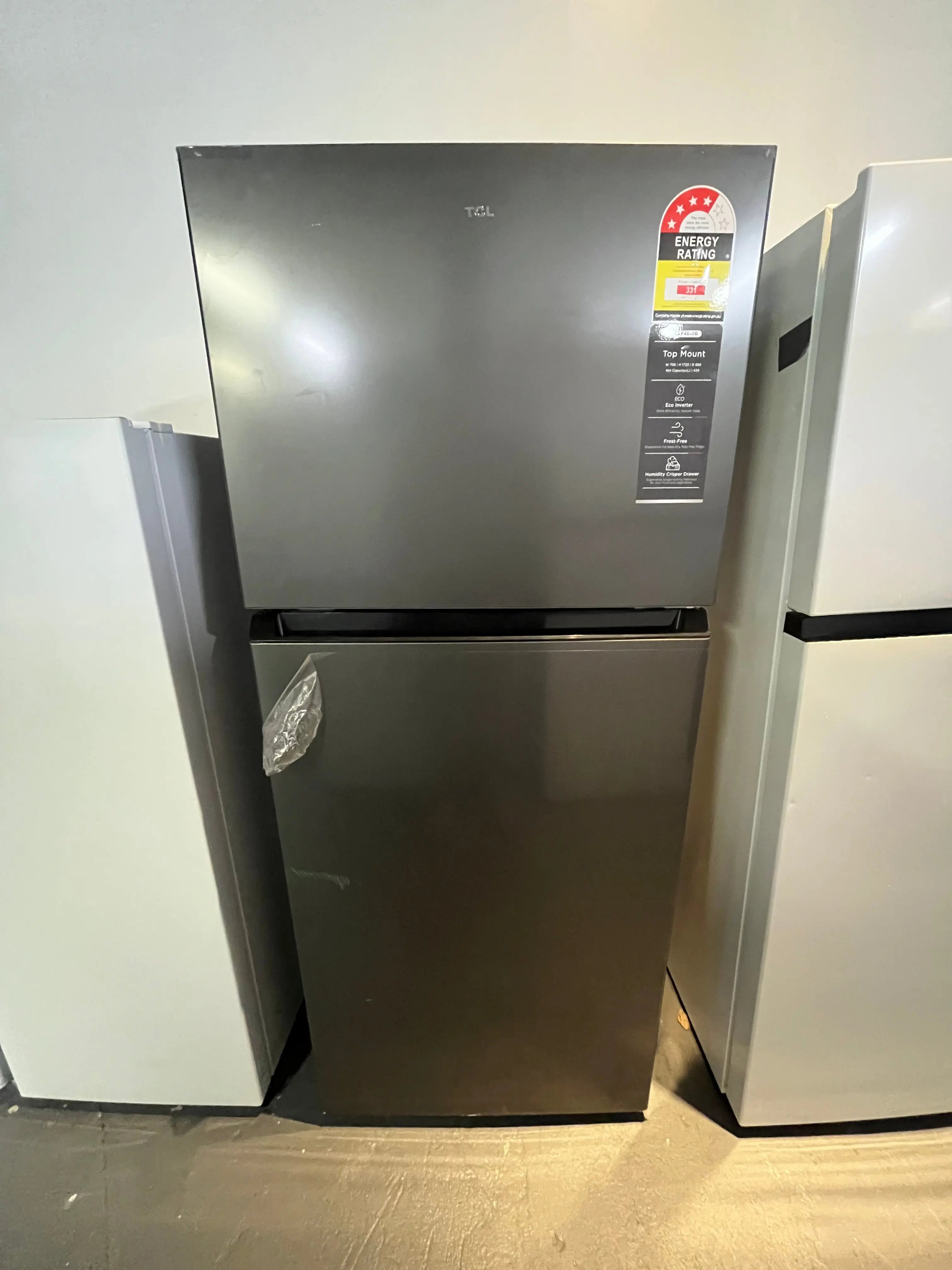 Factory Second TCL TRF491TG 420L Top Mount Refrigerator/Freezer – Spacious & Energy Efficient | ALEXANDRIA