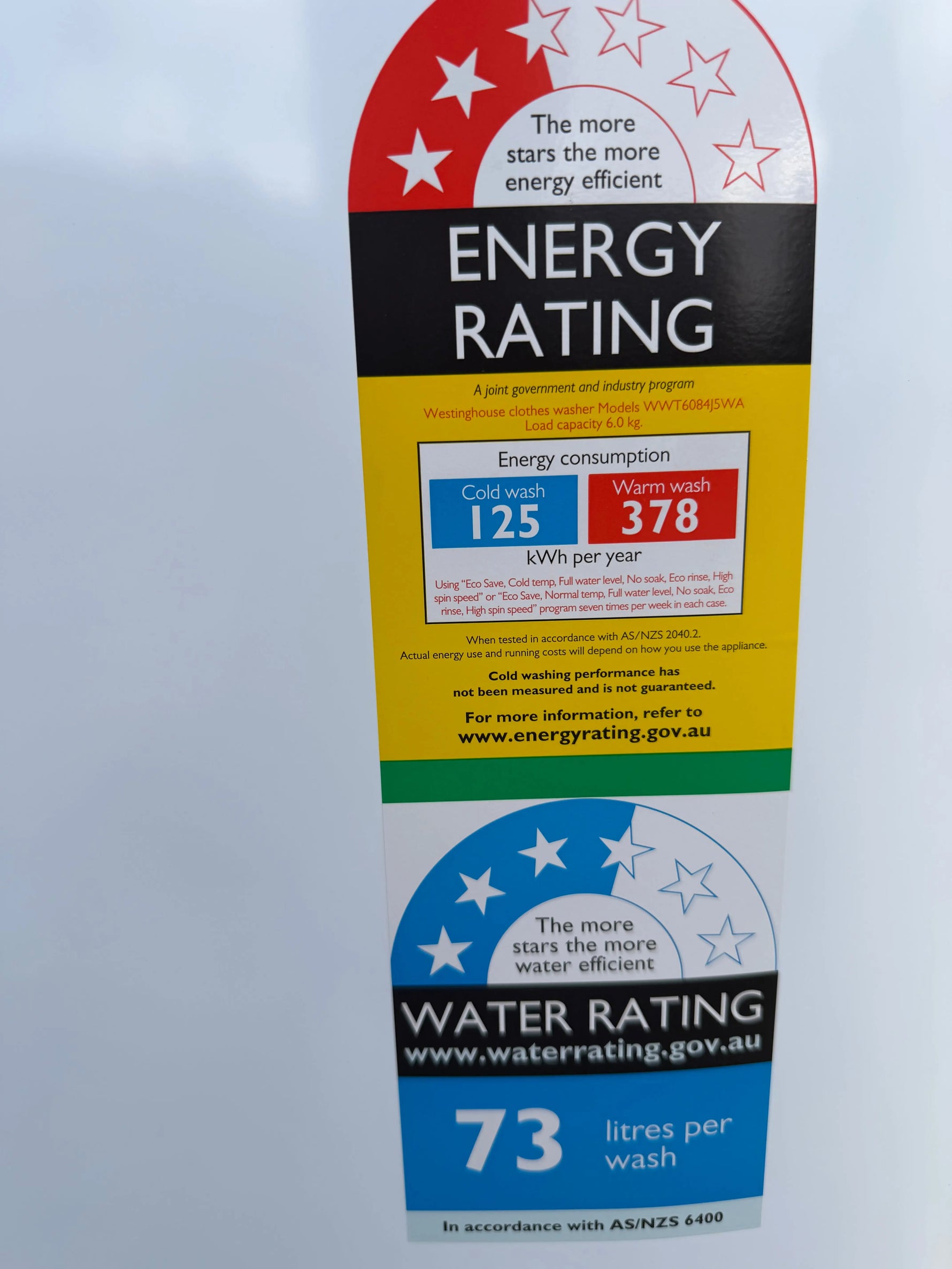 Factory Second Westinghouse 6kg EasyCare Top Load Washing Machine WWT6084J5WA | BRISBANE