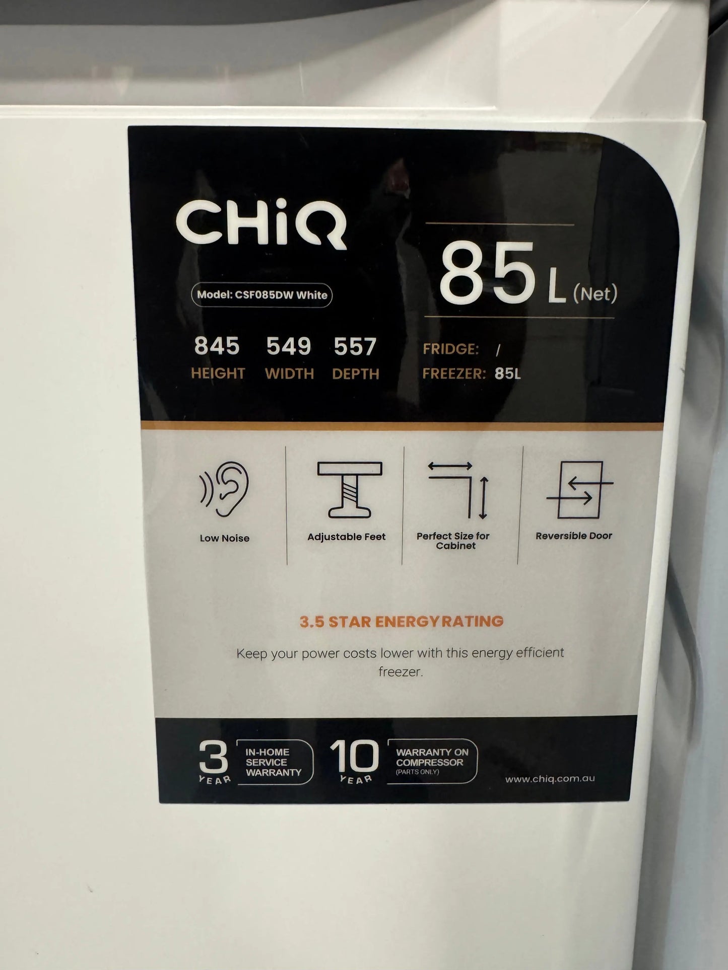 Factory Seconds CHIQ 85L Freezer | SYDNEY