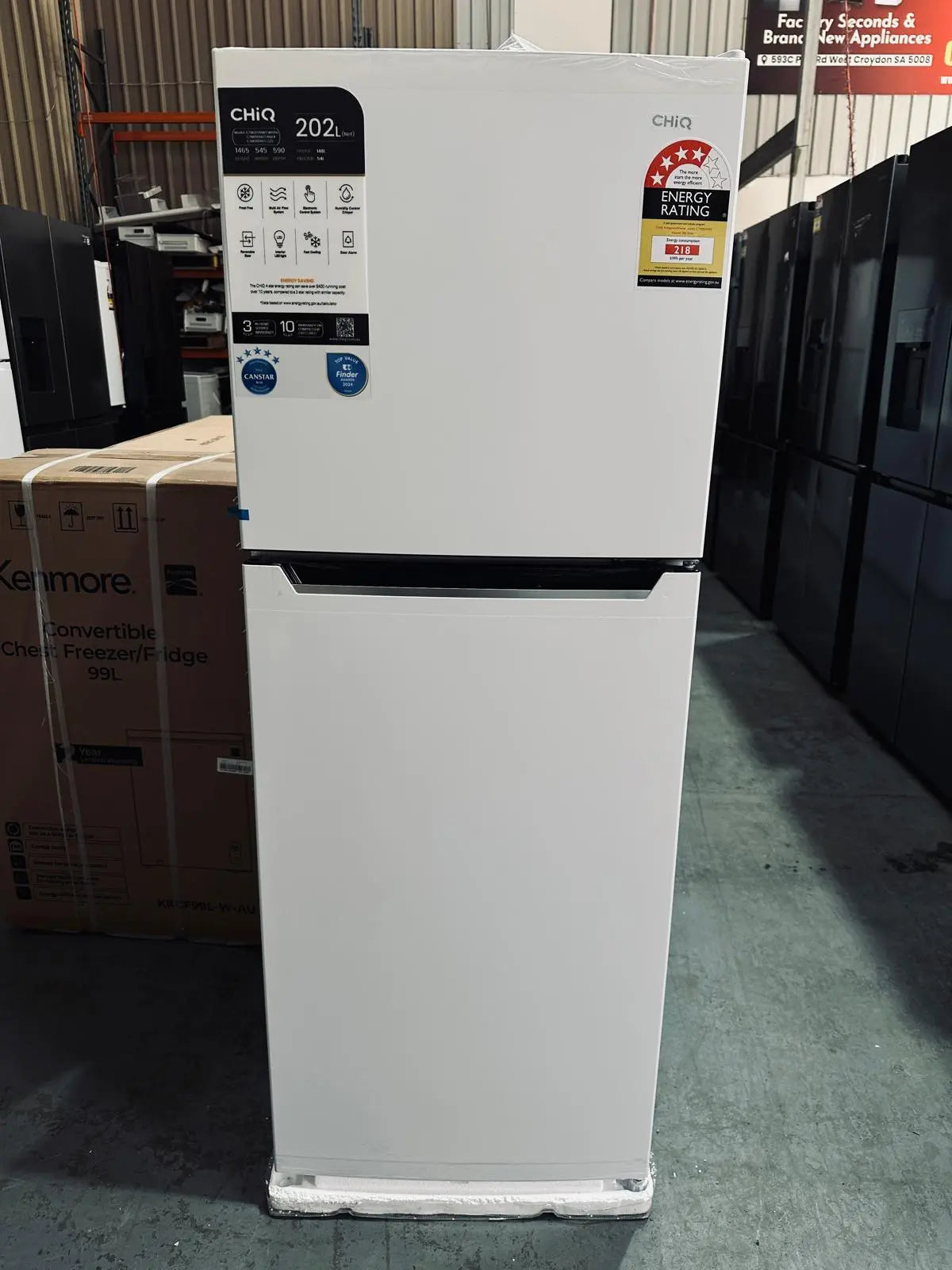 Factory Seconds CHiQ 202L Top Mount Fridge Freezer | ADELAIDE