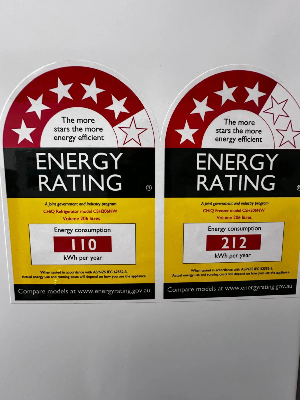 Factory Seconds CHiQ 206L Vertical Hybrid Fridge Freezer CSH206NW | ADELAIDE