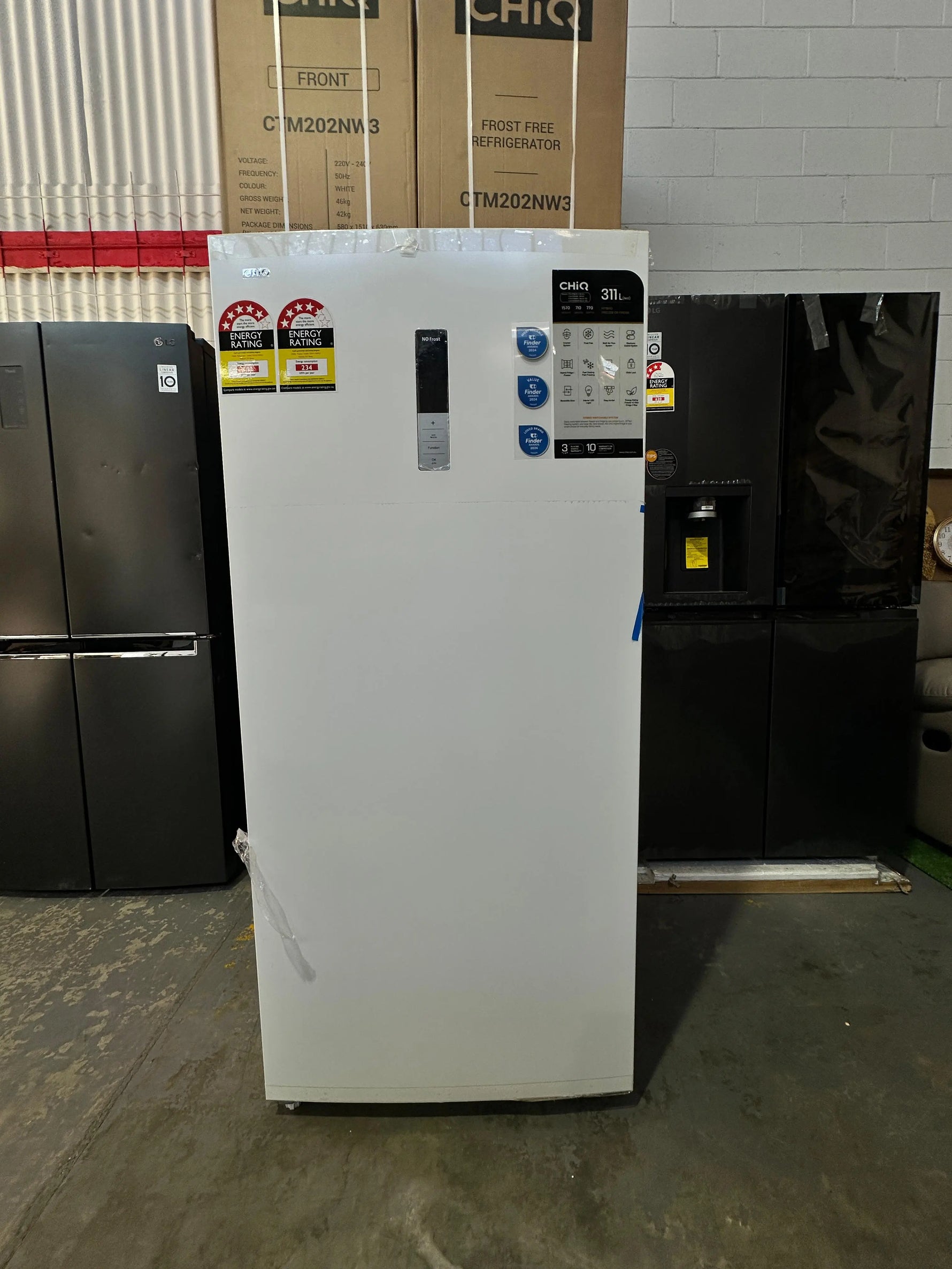 Factory Seconds CHiQ 311L Vertical Hybrid Fridge Freezer – White | ADELAIDE