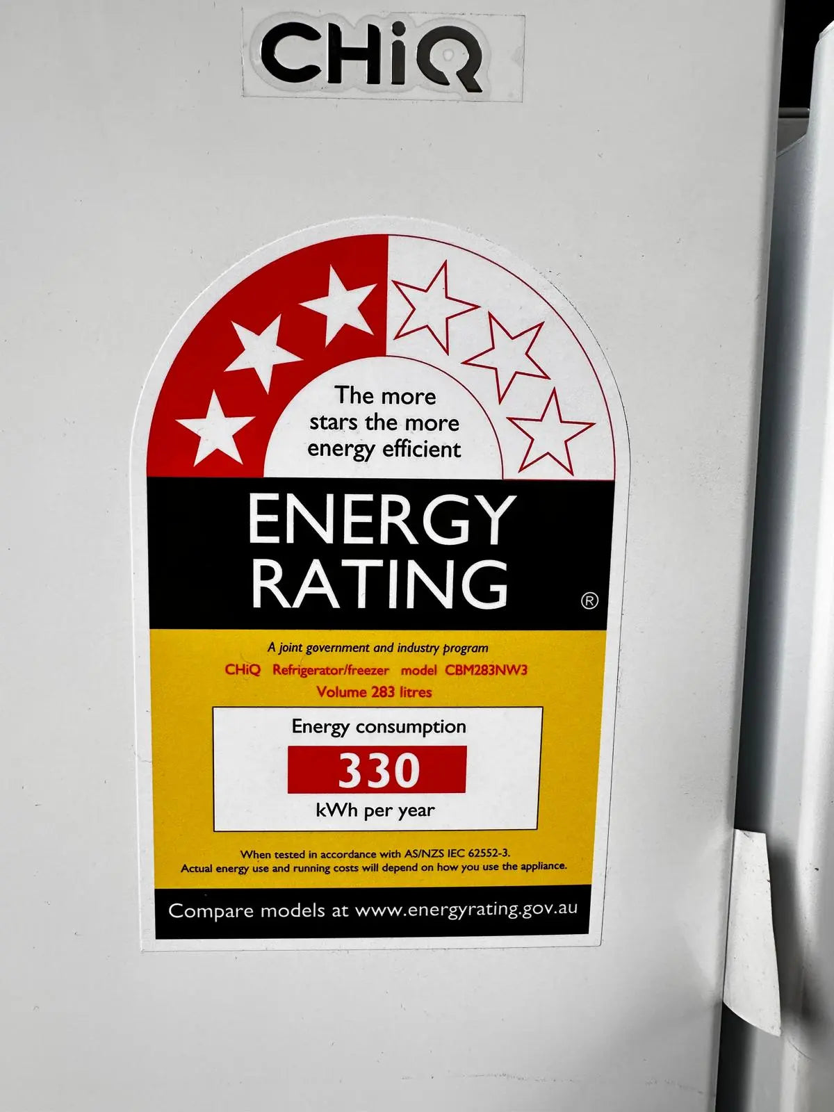 Factory Seconds Chiq 283L Bottom Mount Fridge Freezer CBM283NW3 | ADELAIDE