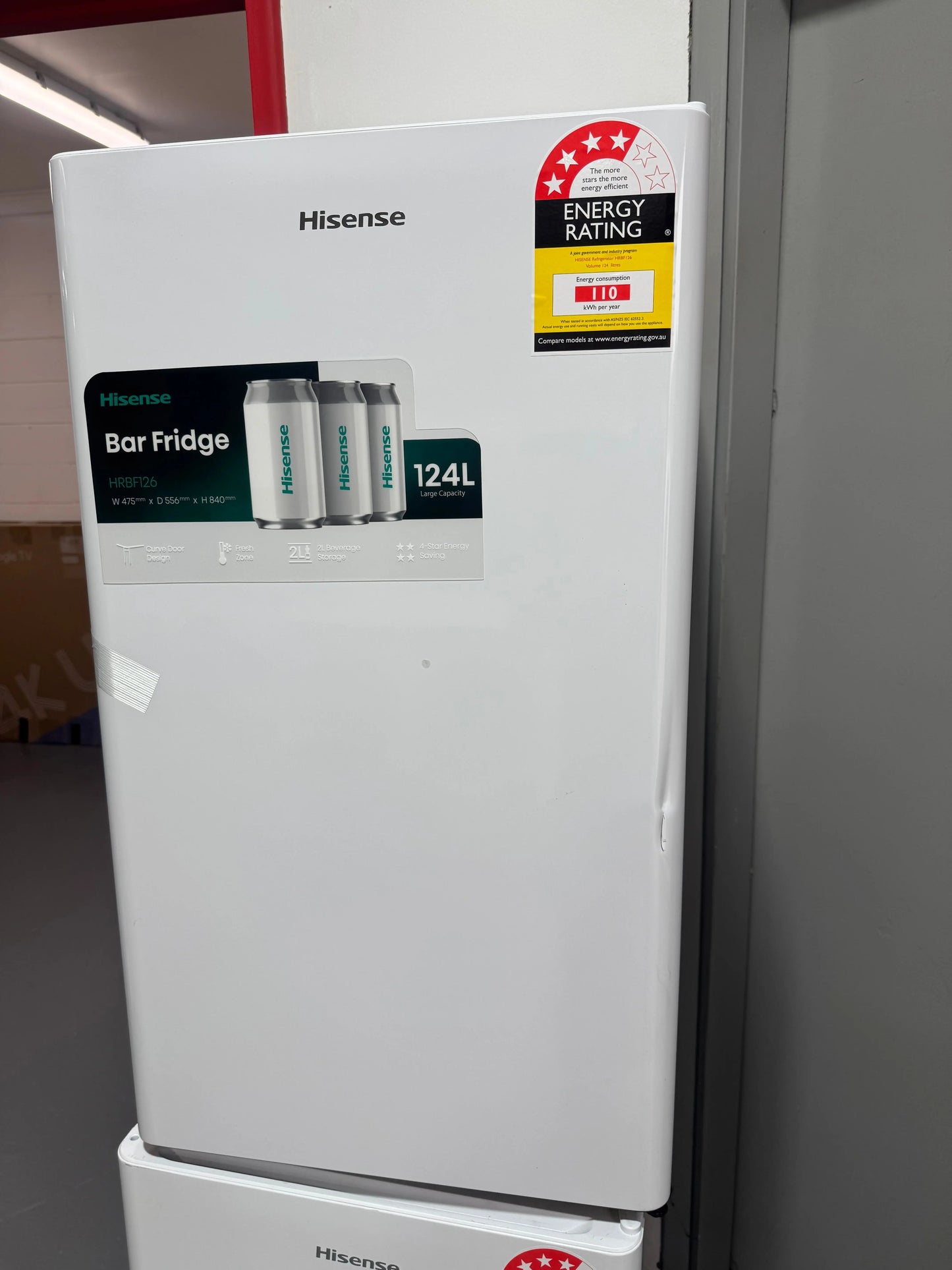 Factory Seconds Hisense 124L Bar Fridge White HRBF126 | SYDNEY