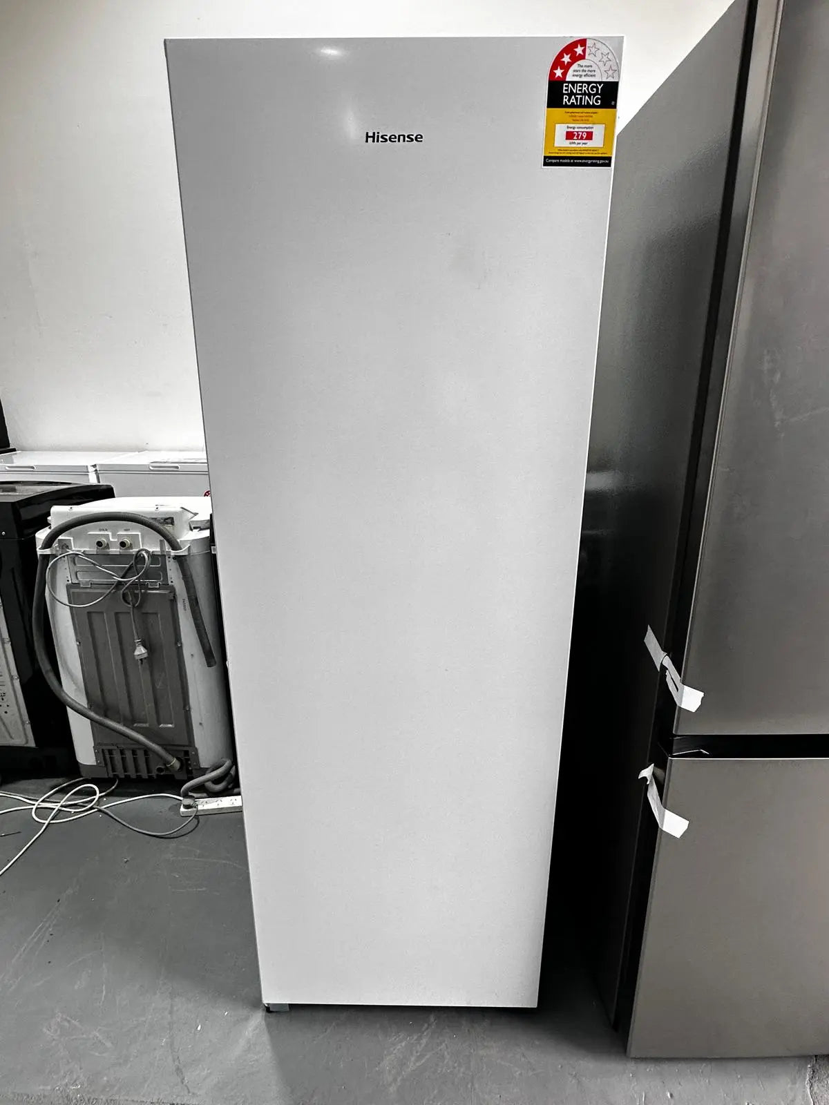 Factory Seconds Hisense 240L Upright Hybrid Fridge Freezer HRVF240 | ADELAIDE