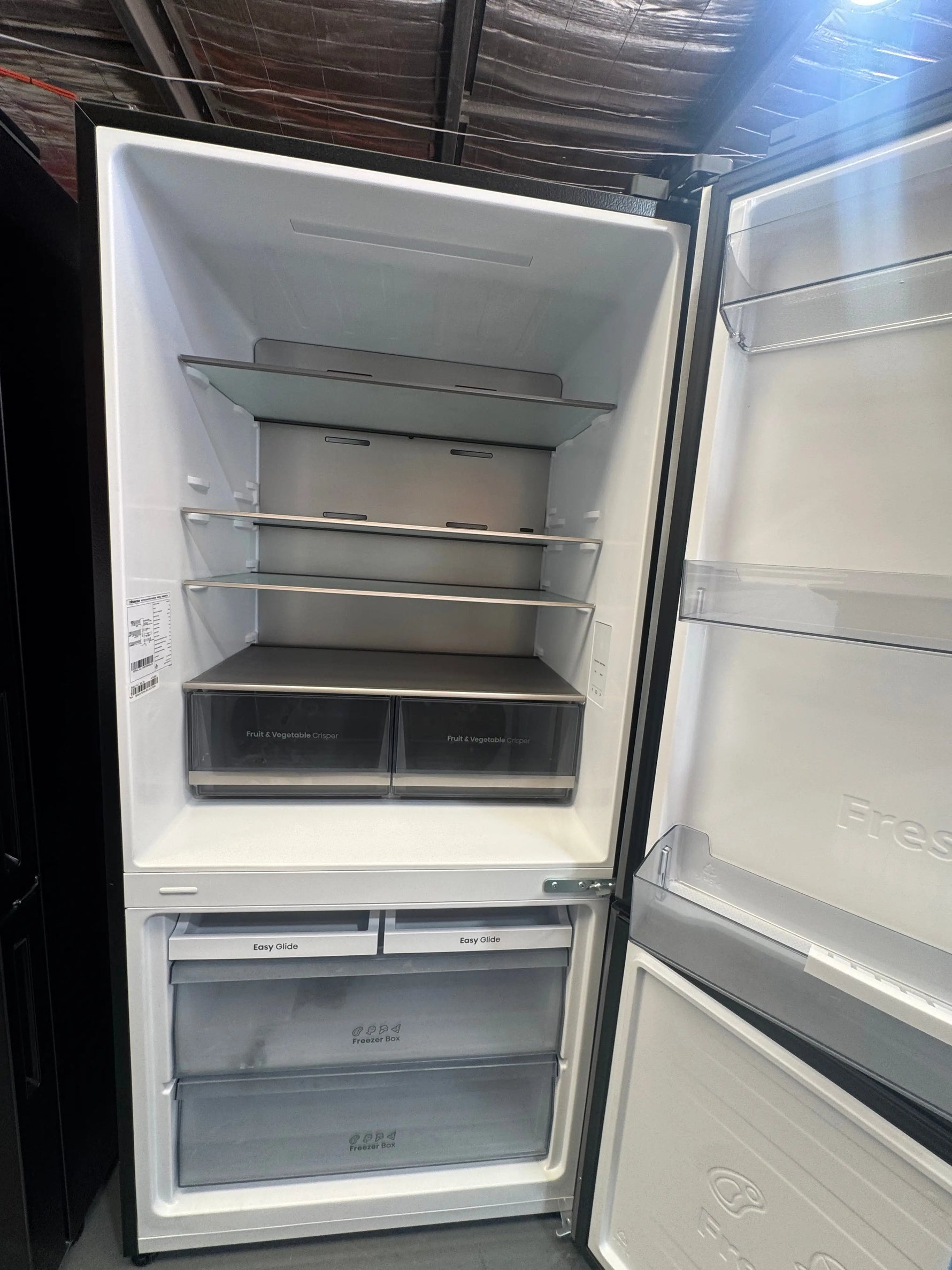 Factory Seconds Hisense 503L EcoVision Bottom Mount Fridge Dark Stainless Steel HRBM503E | SYDNEY