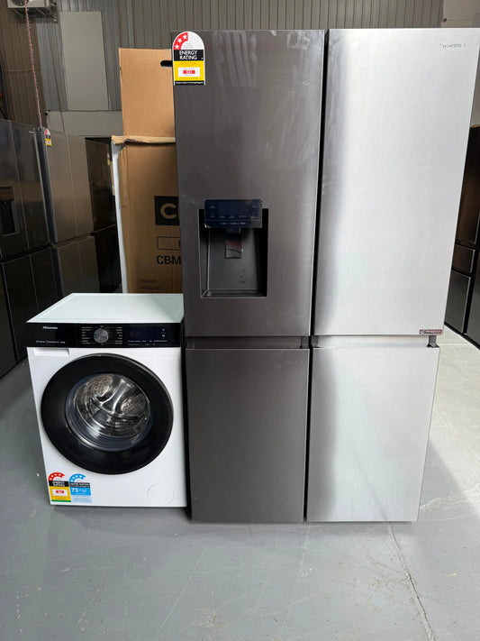 Factory Seconds Hisense 585 Litres Fridge Freezer and Hisense 8.5 kgs Washing Machine | ADELAIDE