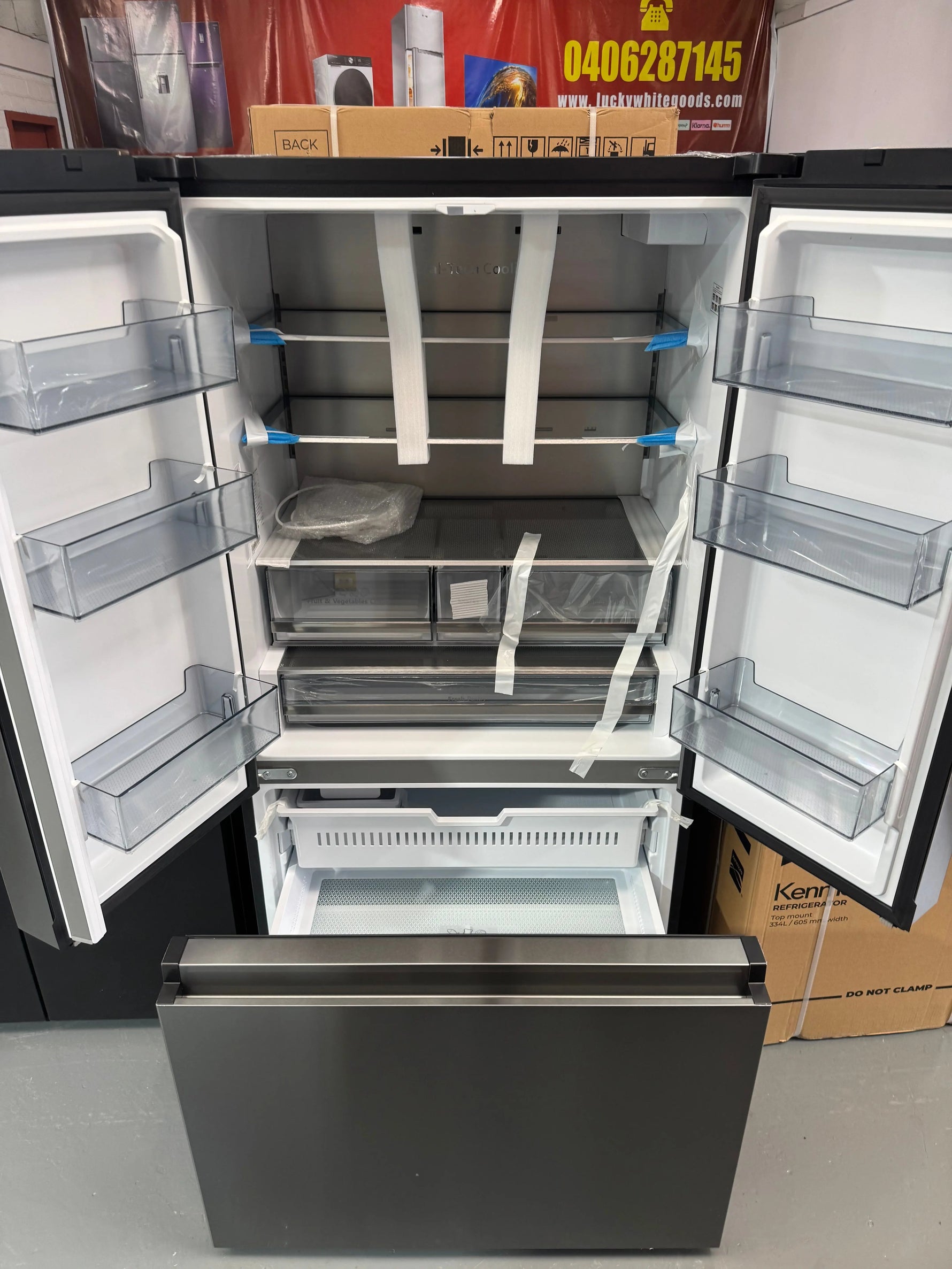 Factory Seconds Hisense 634L French Door Refrigerator HRFD634BW