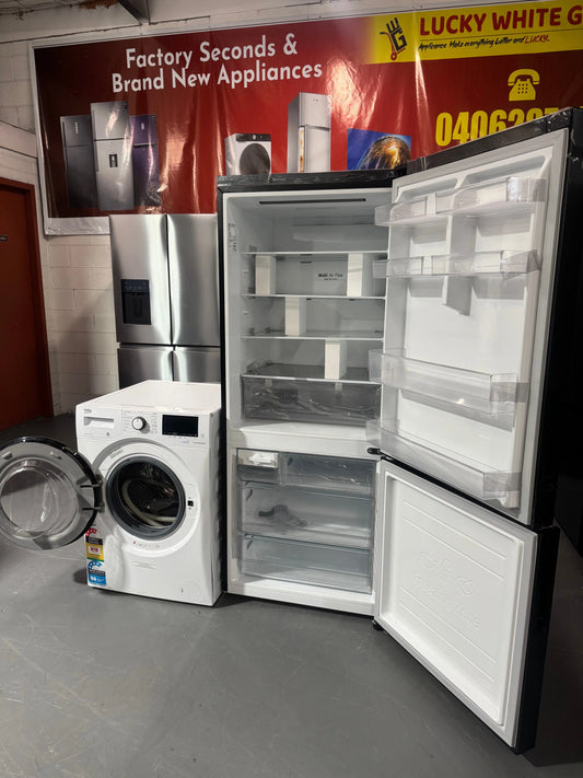 Factory Seconds LG GB-455BLE 420L Bottom Mount Fridge (Black) And Beko 10Kg Washing Machine Combo | SYDNEY