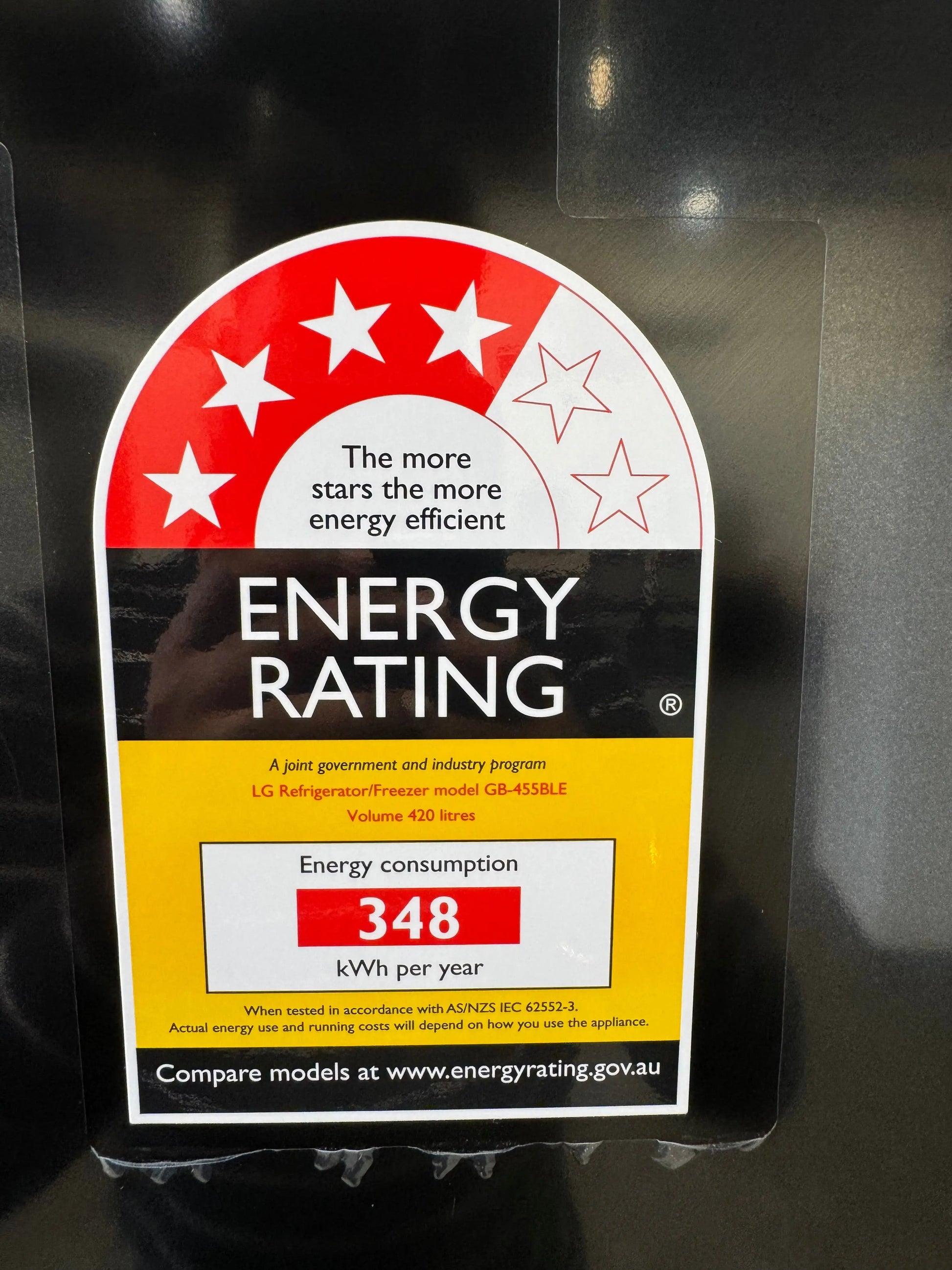 Factory Seconds LG GB-455BLE 420L Bottom Mount Fridge (Black) | SYDNEY