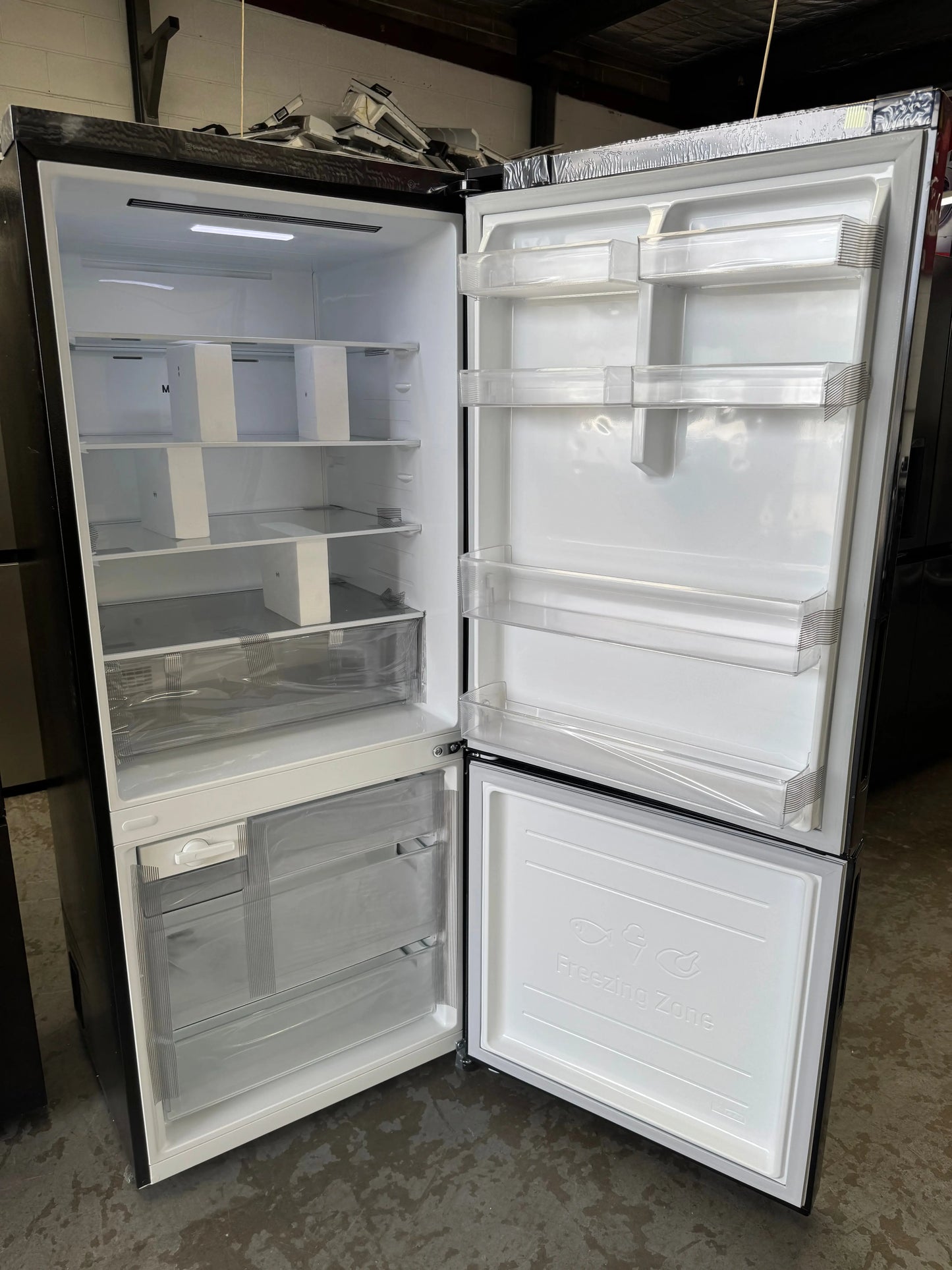 Factory Seconds LG GB-455BLE 420L Bottom Mount Fridge (Black) | SYDNEY