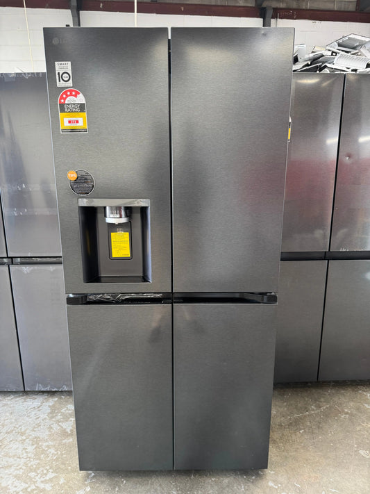 Factory Seconds LG LG 506L French Door Fridge with Slim In-Door Ice and Water Dispenser Matte Black GF-L500MBL | SYDNEY