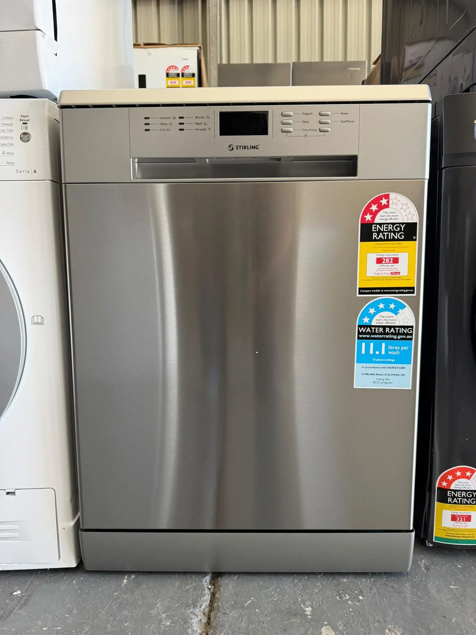 Factory Seconds Stirling 12-Place Stainless Steel Dishwasher | BRISBANE