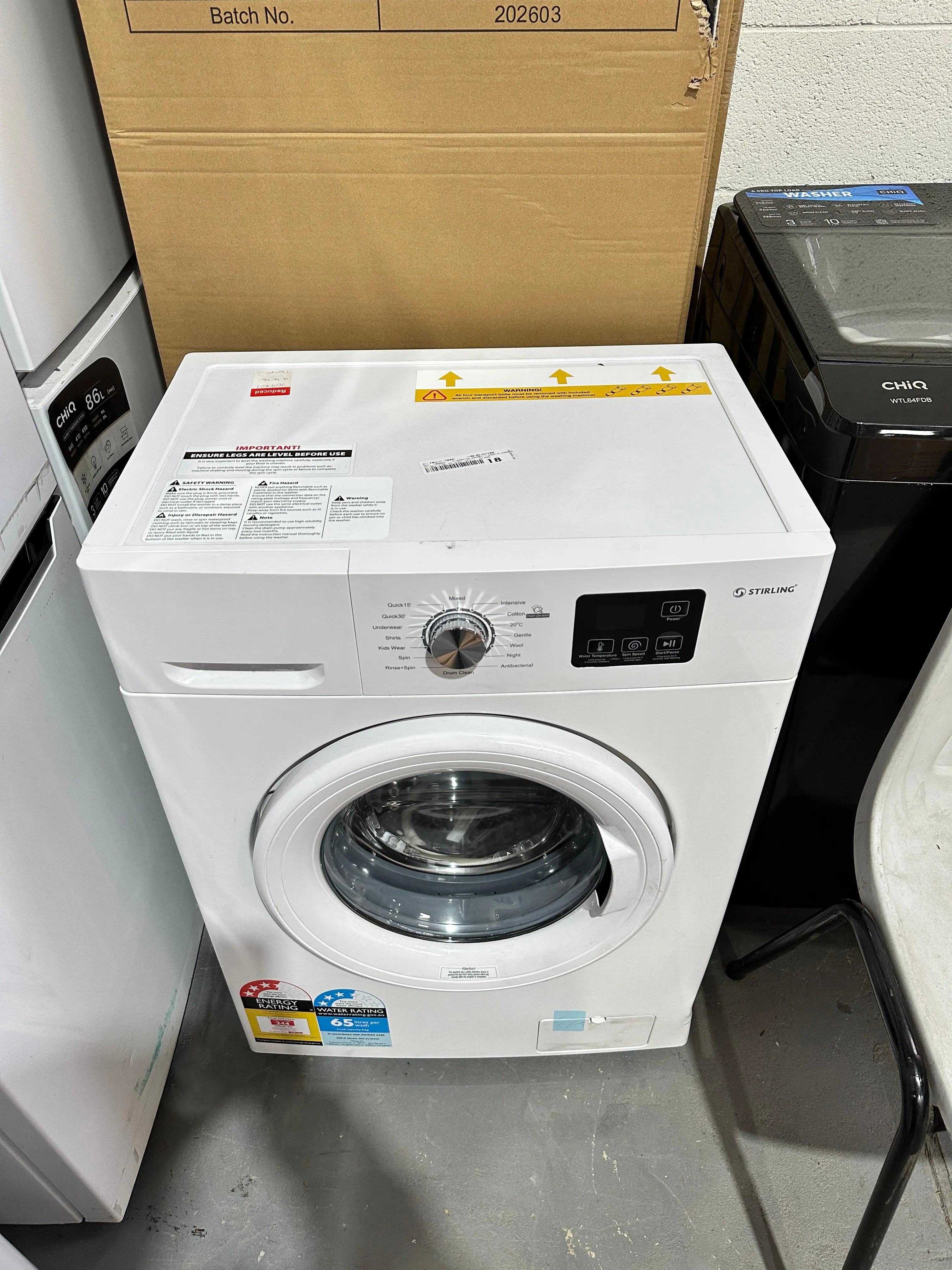Factory Seconds Stirling 6kg Front Load Washing Machine | ADELAIDE