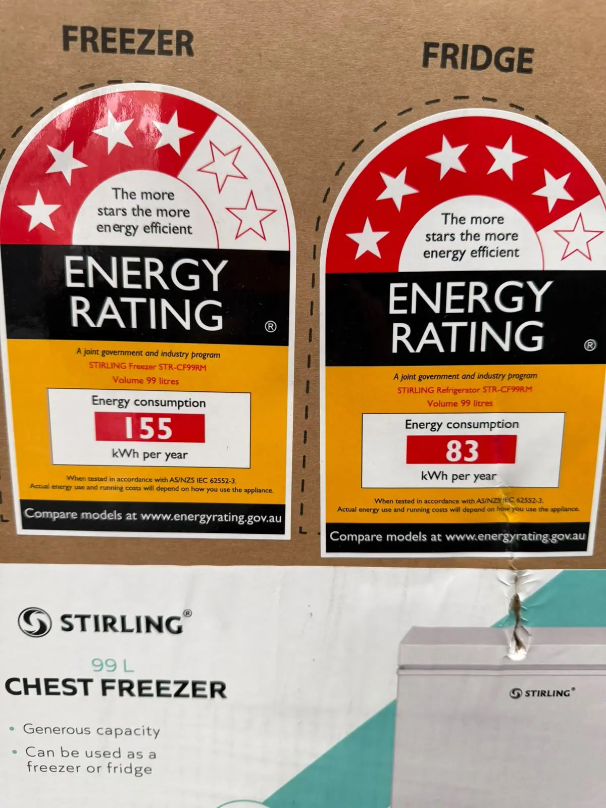 Factory Seconds Stirling 99L Chest Freezer | MELBOURNE