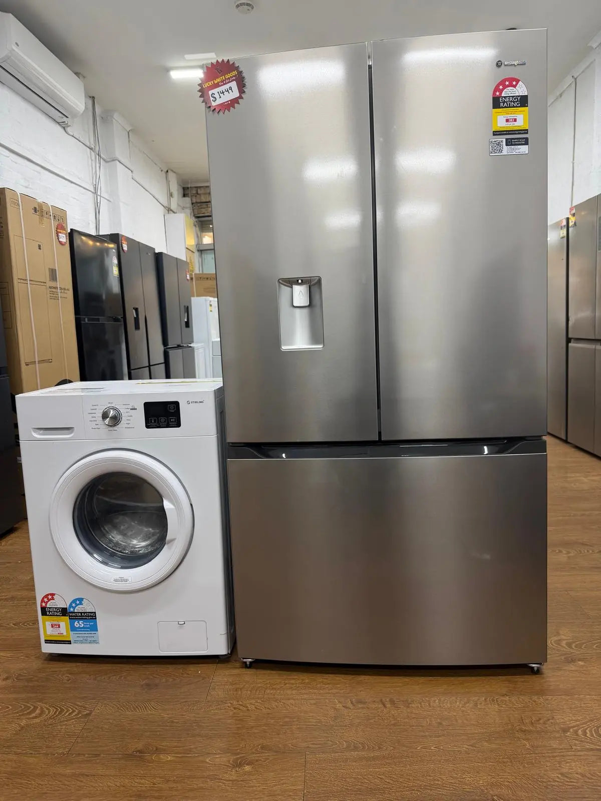 Factory Seconds Westinghouse 565L Fridge & Stirling 6kg Washer Combo | RESERVOIR