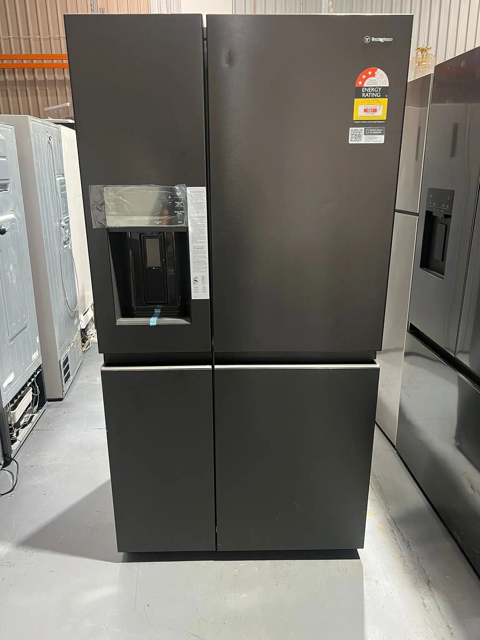 Factory Seconds Westinghouse 609 L Quad Door Fridge Freezer – WQE6170BB | ADELAIDE