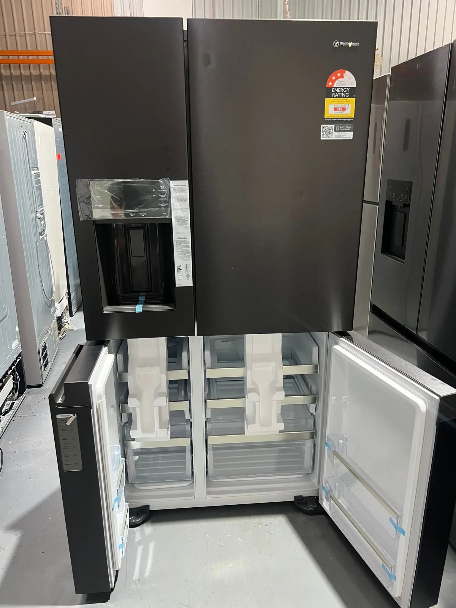 Factory Seconds Westinghouse 609 L Quad Door Fridge Freezer – WQE6170BB | ADELAIDE