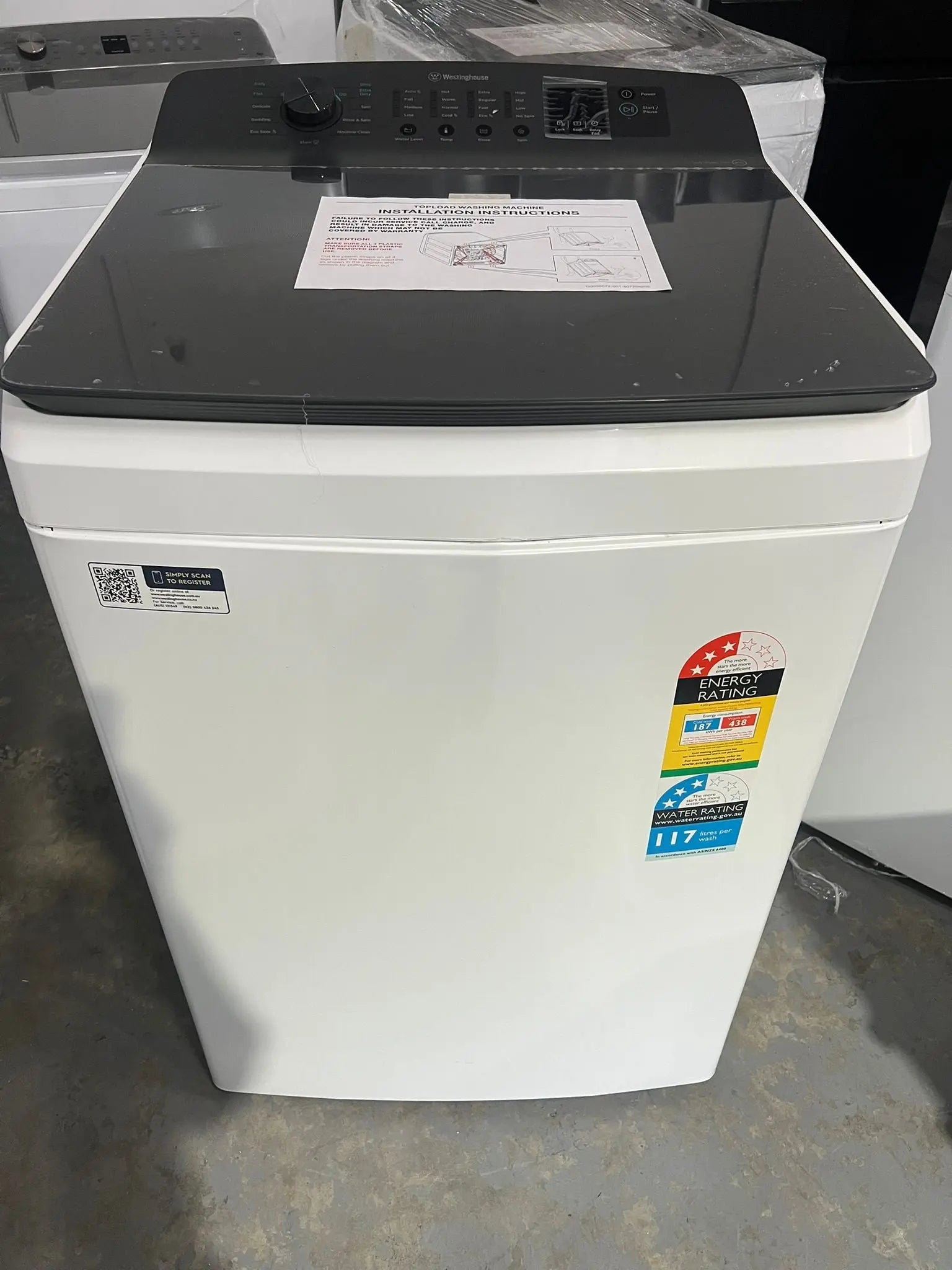 Factory Seconds Westinghouse 8 kg EasyCare Top Load Washing Machine – WWT8084J7WA | ADELAIDE