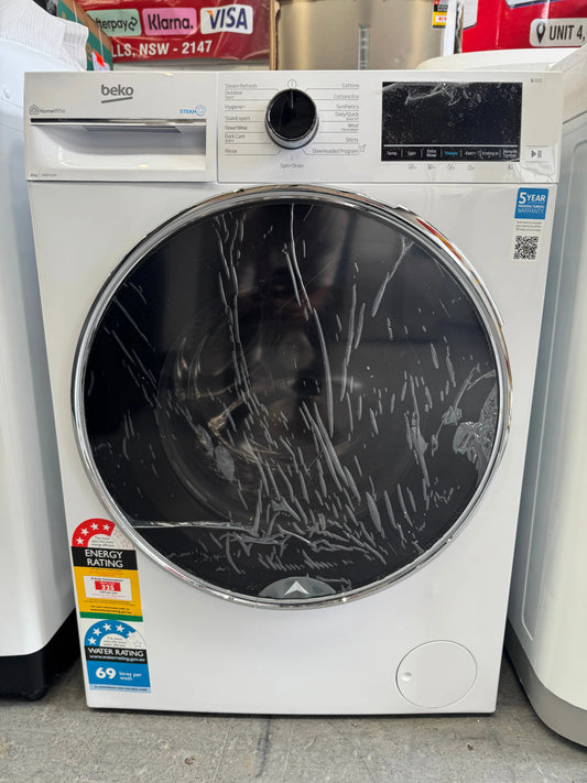 Factory second Beko 8kg Front Load Washing Machine with Steam BFLB8020W | SYDNEY