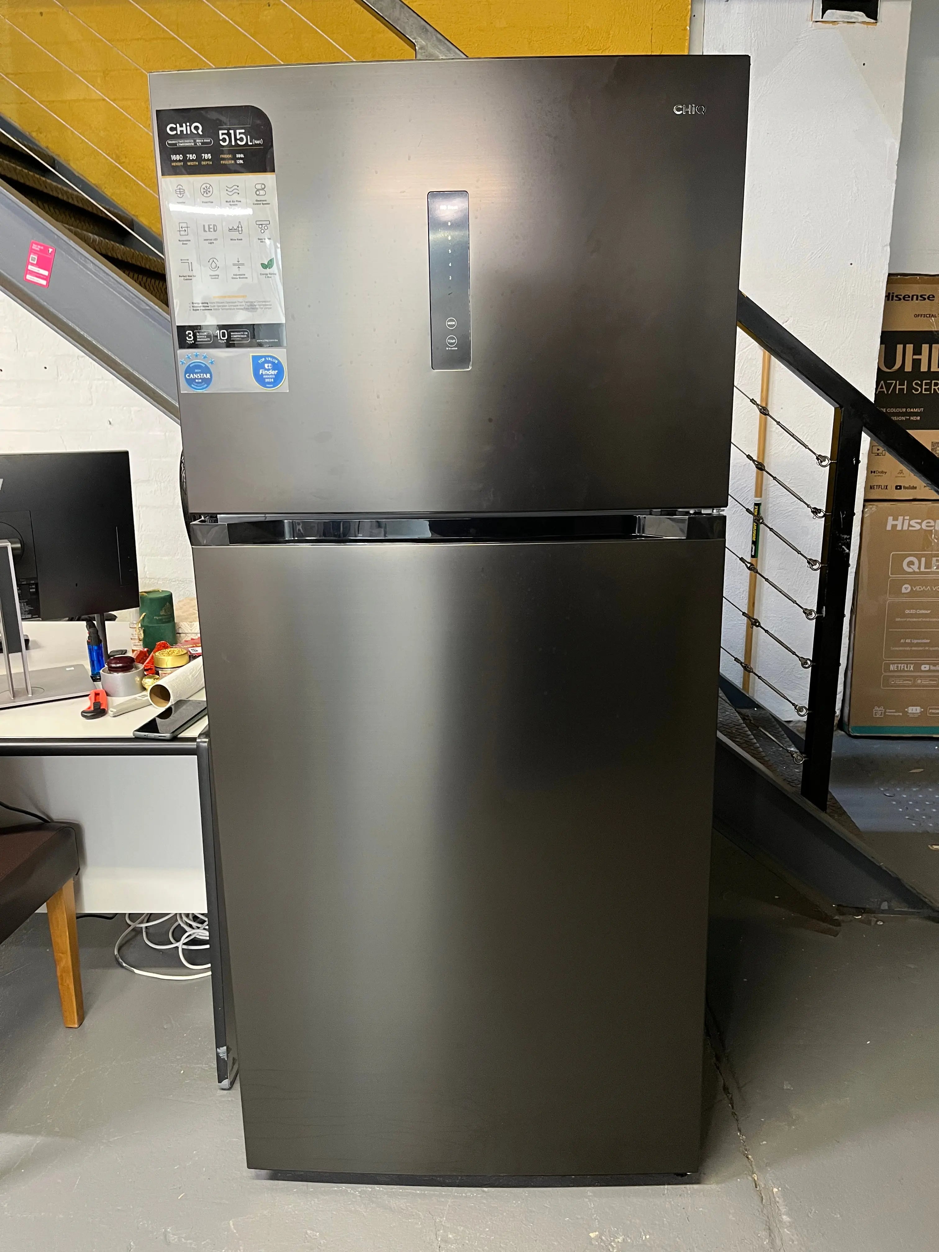 Factory second CHiQ CTM513NBS5E 515L Top Mount Fridge | ALEXANDRIA