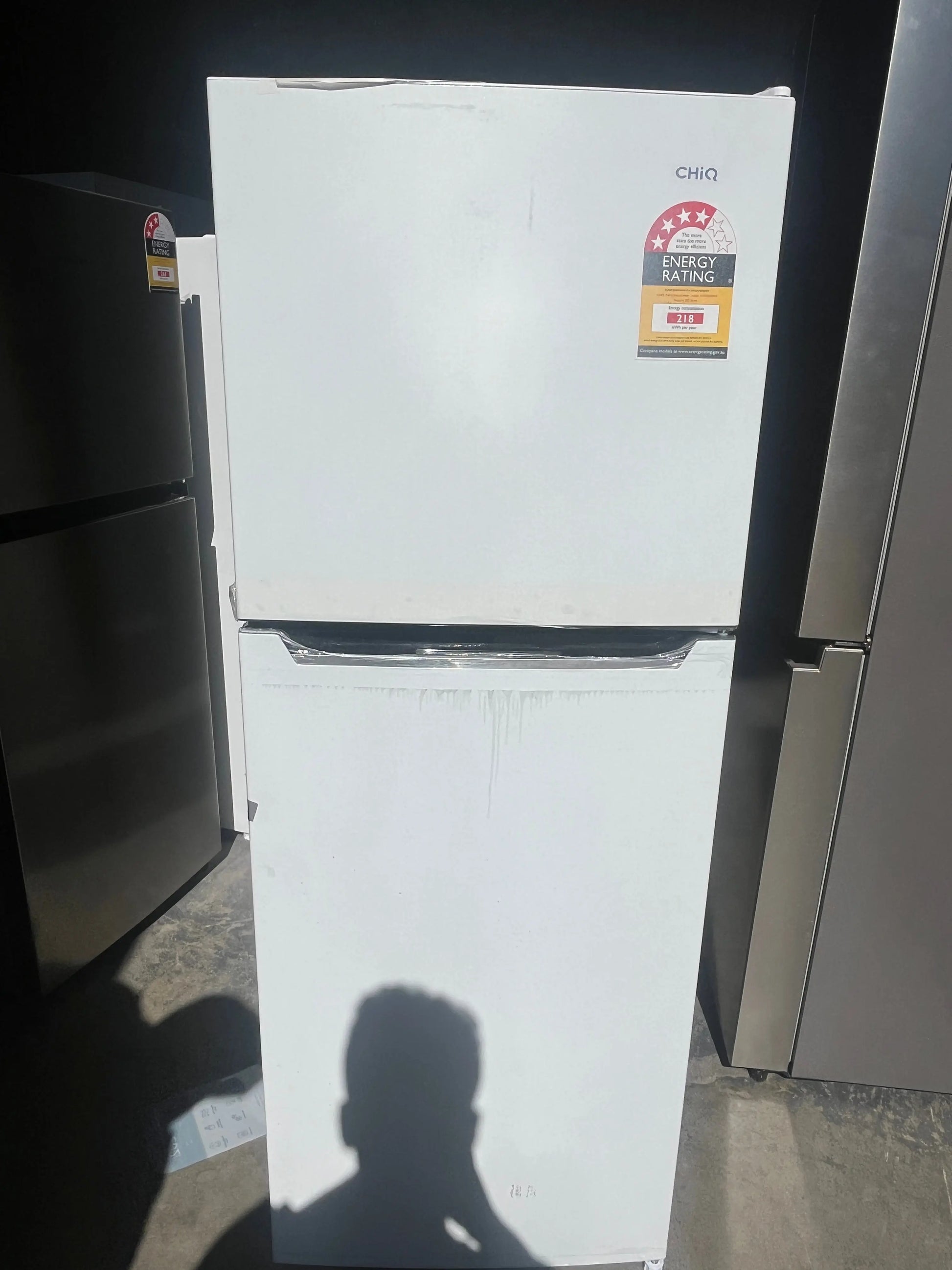 Factory second ChiQ 202L fridge freezer model CTM202NW3 White | ADELAIDE