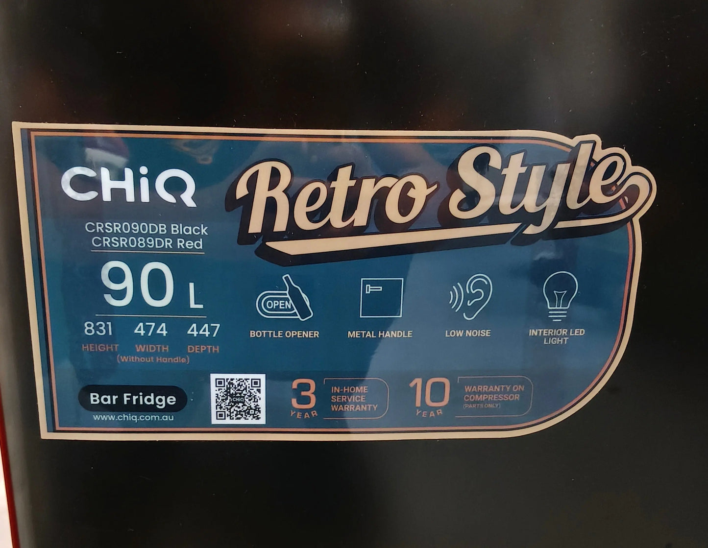 Factory second Chiq Bar fridge 90 liters | SYDNEY