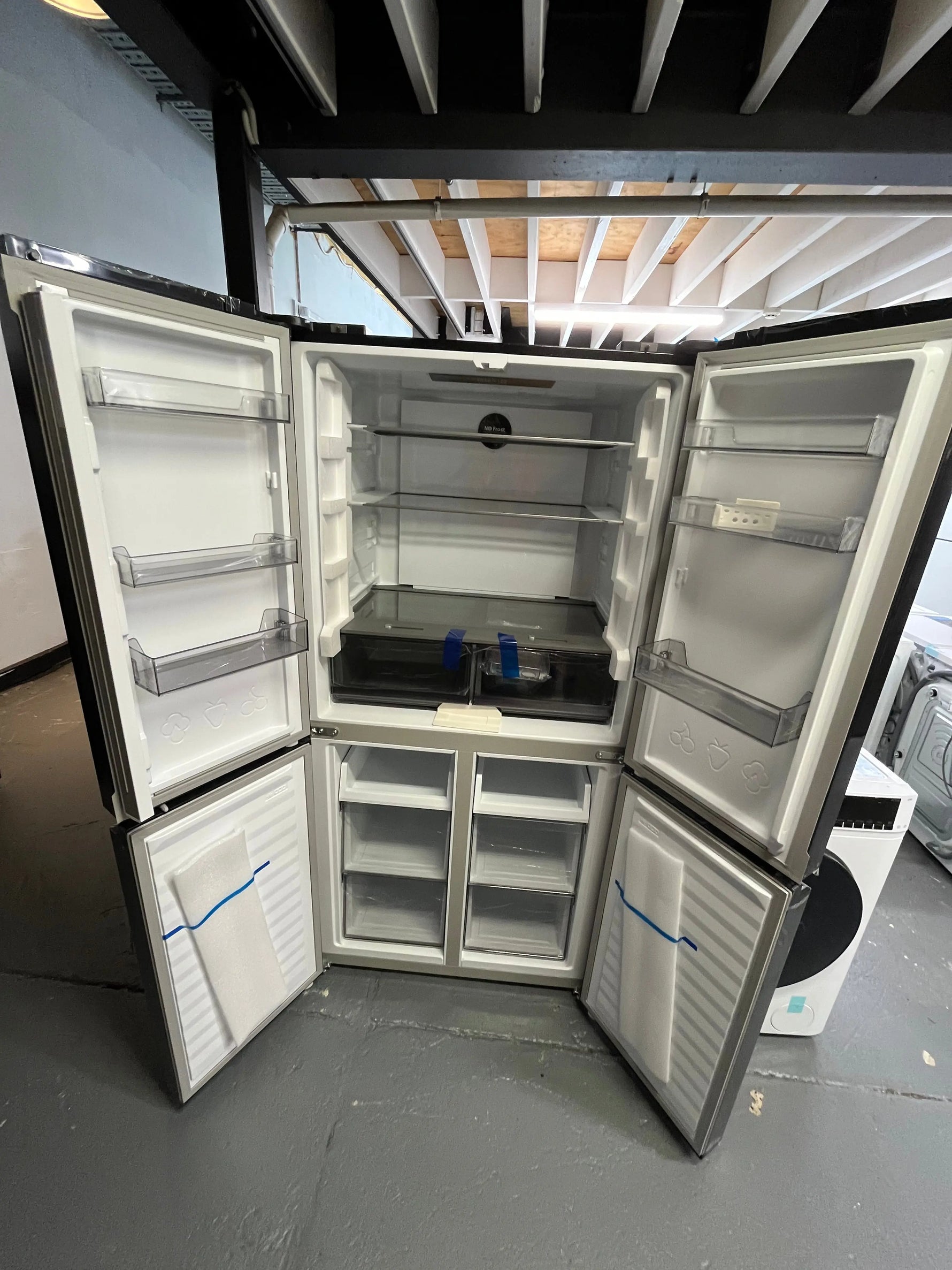 Factory second Combo Chiq 503 Ltr Quad door fridge freezer & Chiq 8.5 kg Front loader washer | ALEXANDRIA