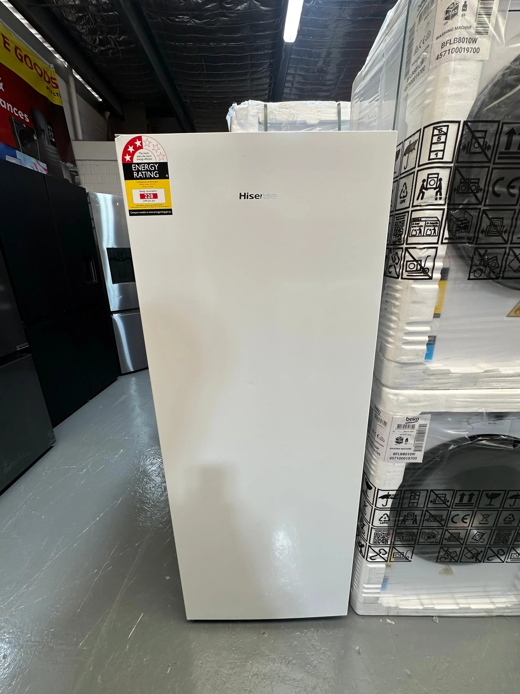Factory second Hisense 155 ltr upright freezer | SYDNEY