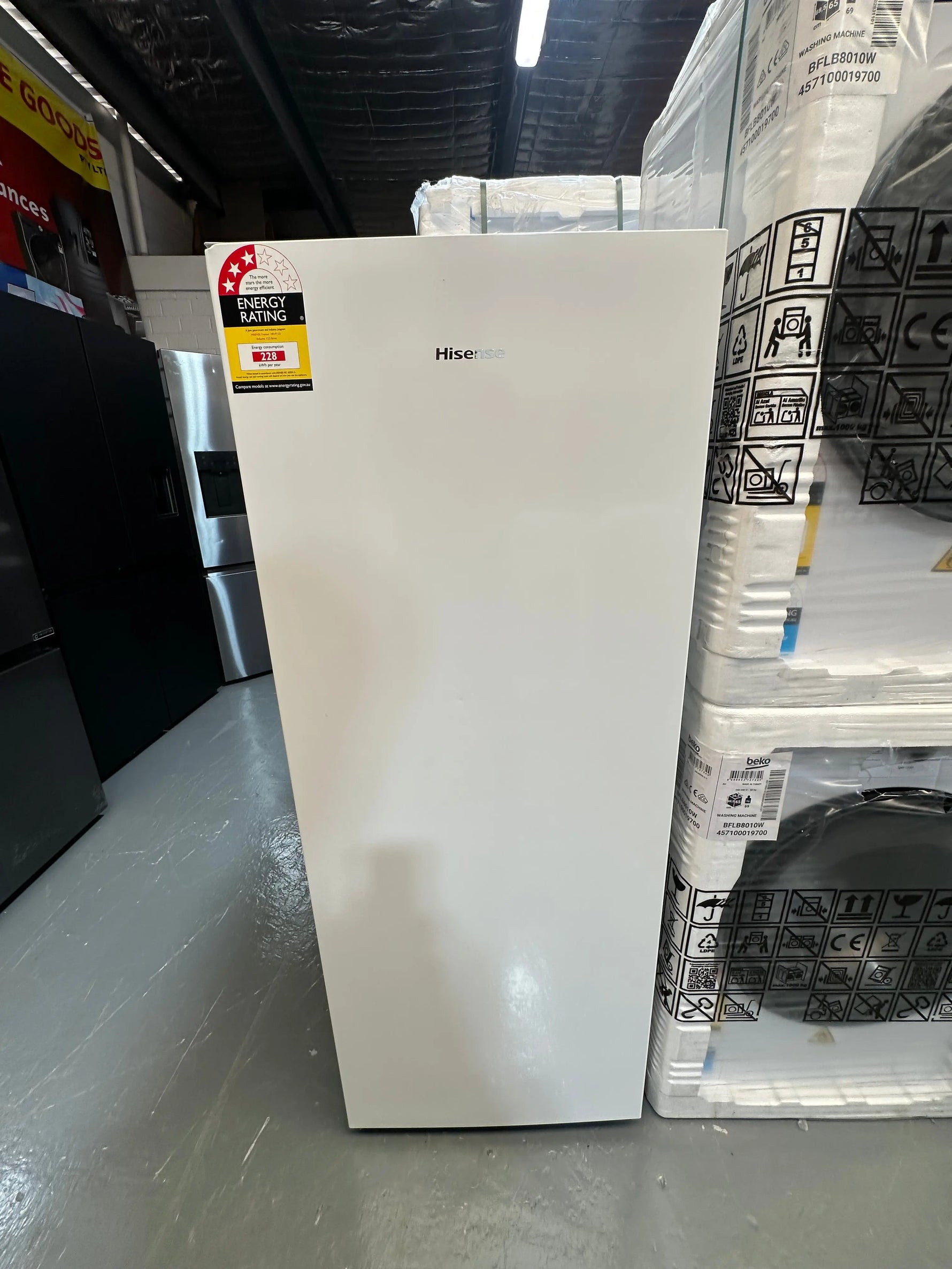 Factory second Hisense 155 ltr upright freezer | SYDNEY