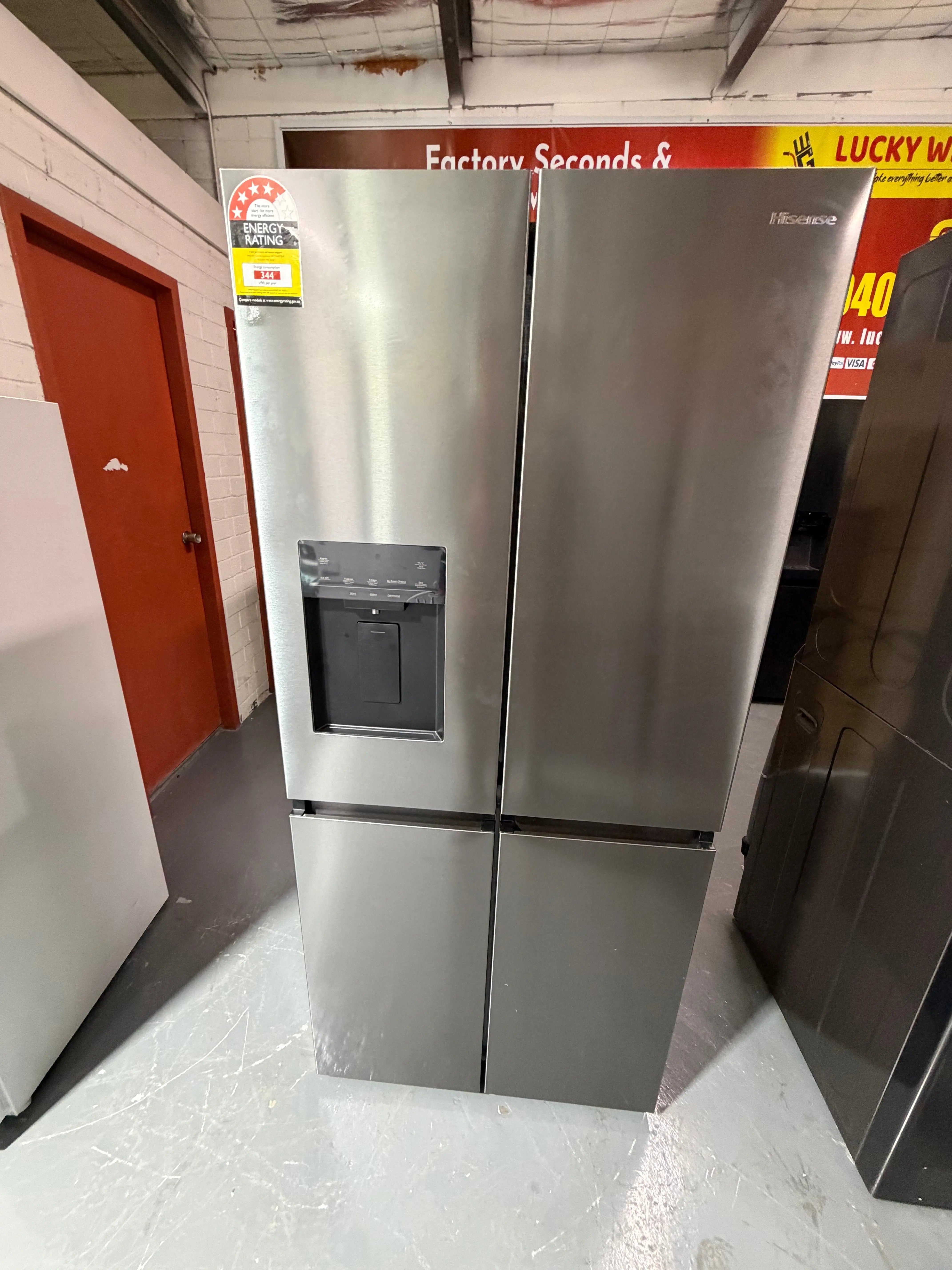 Factory second Hisense 483 ltr quad door fridge | ALEXANDRIA