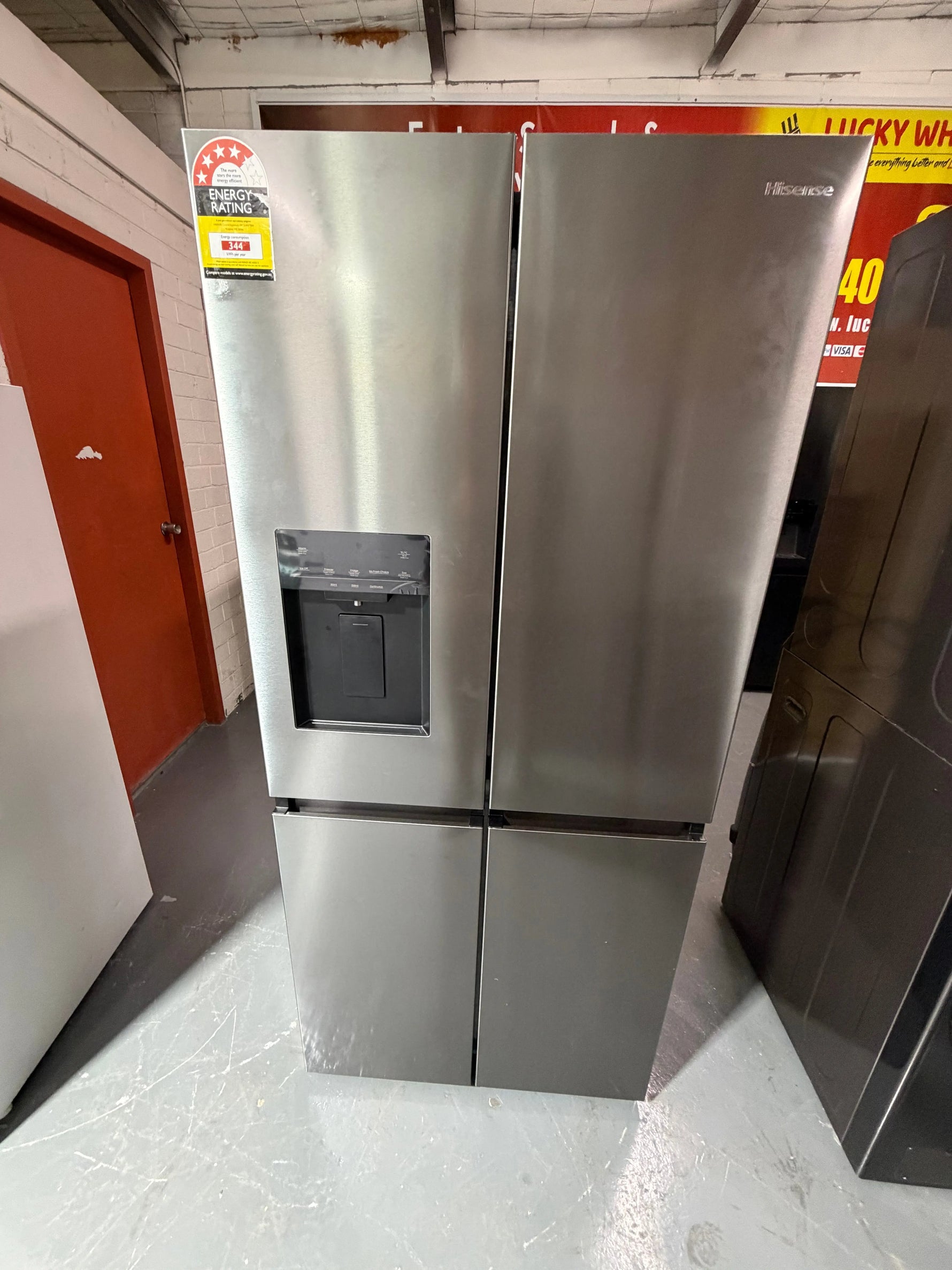 Factory second Hisense 483 ltr quad door fridge | ALEXANDRIA