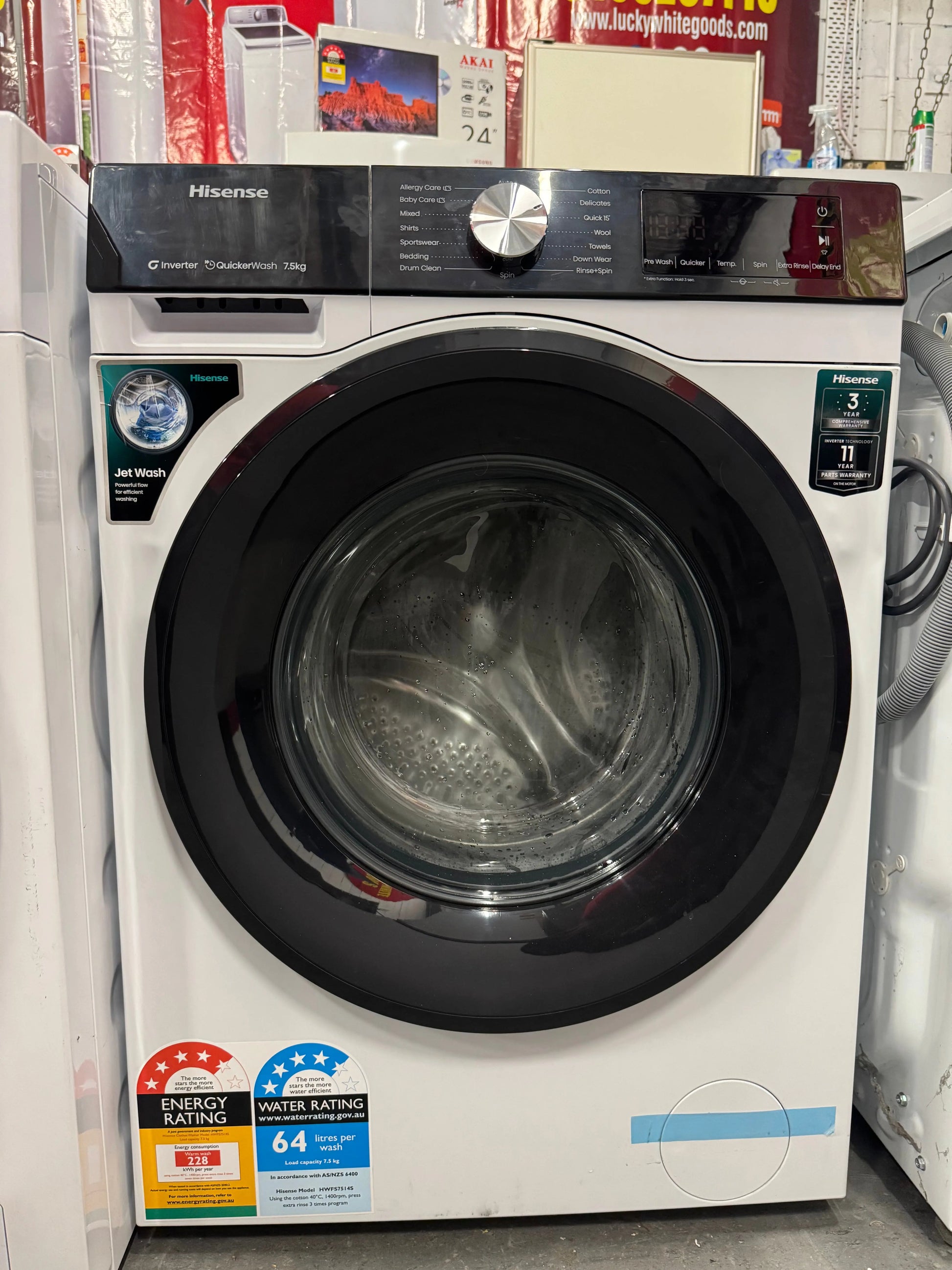 Factory second Hisense washing machine 7.5 KG | SYDNEY