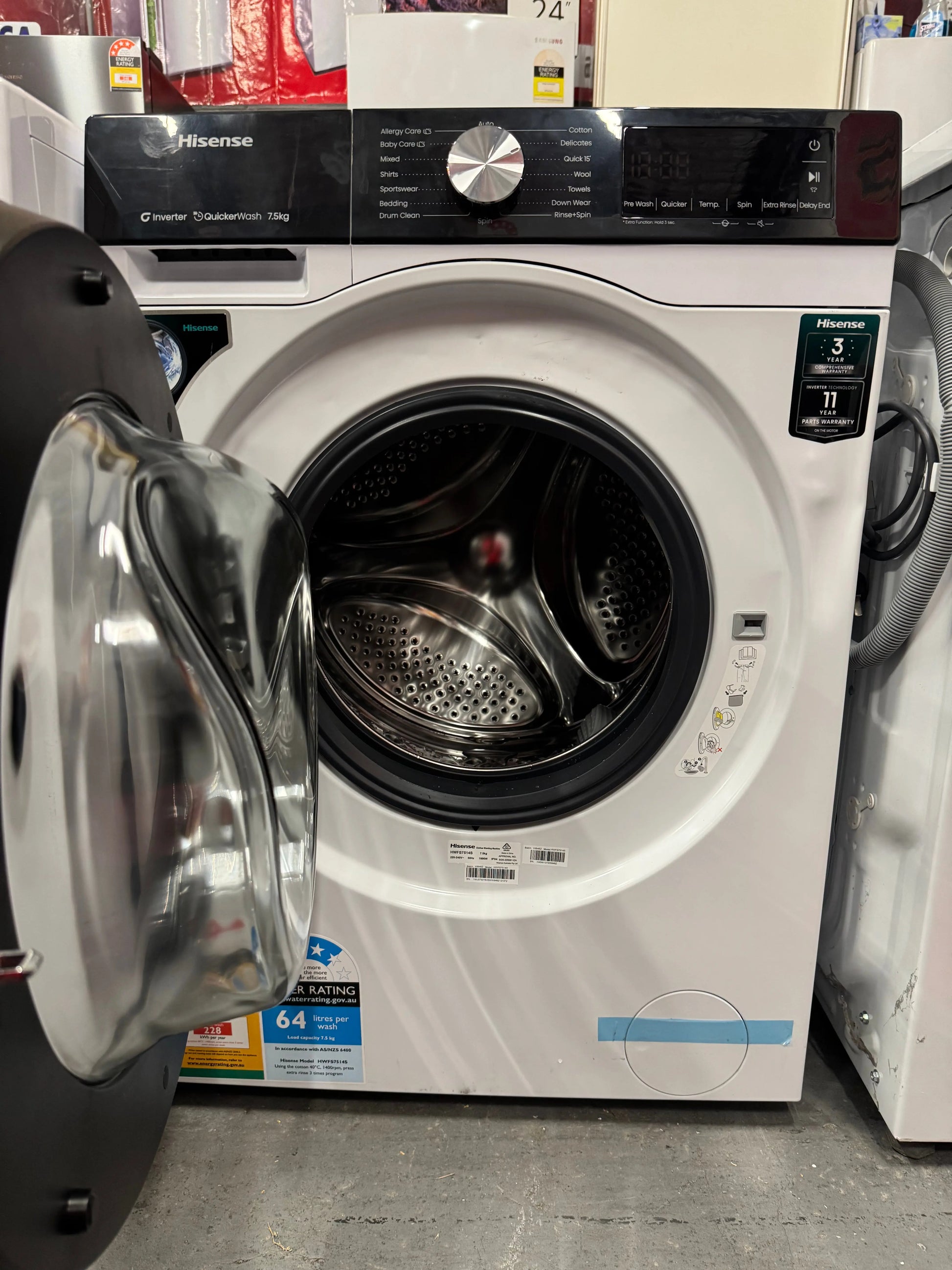 Factory second Hisense washing machine 7.5 KG | SYDNEY