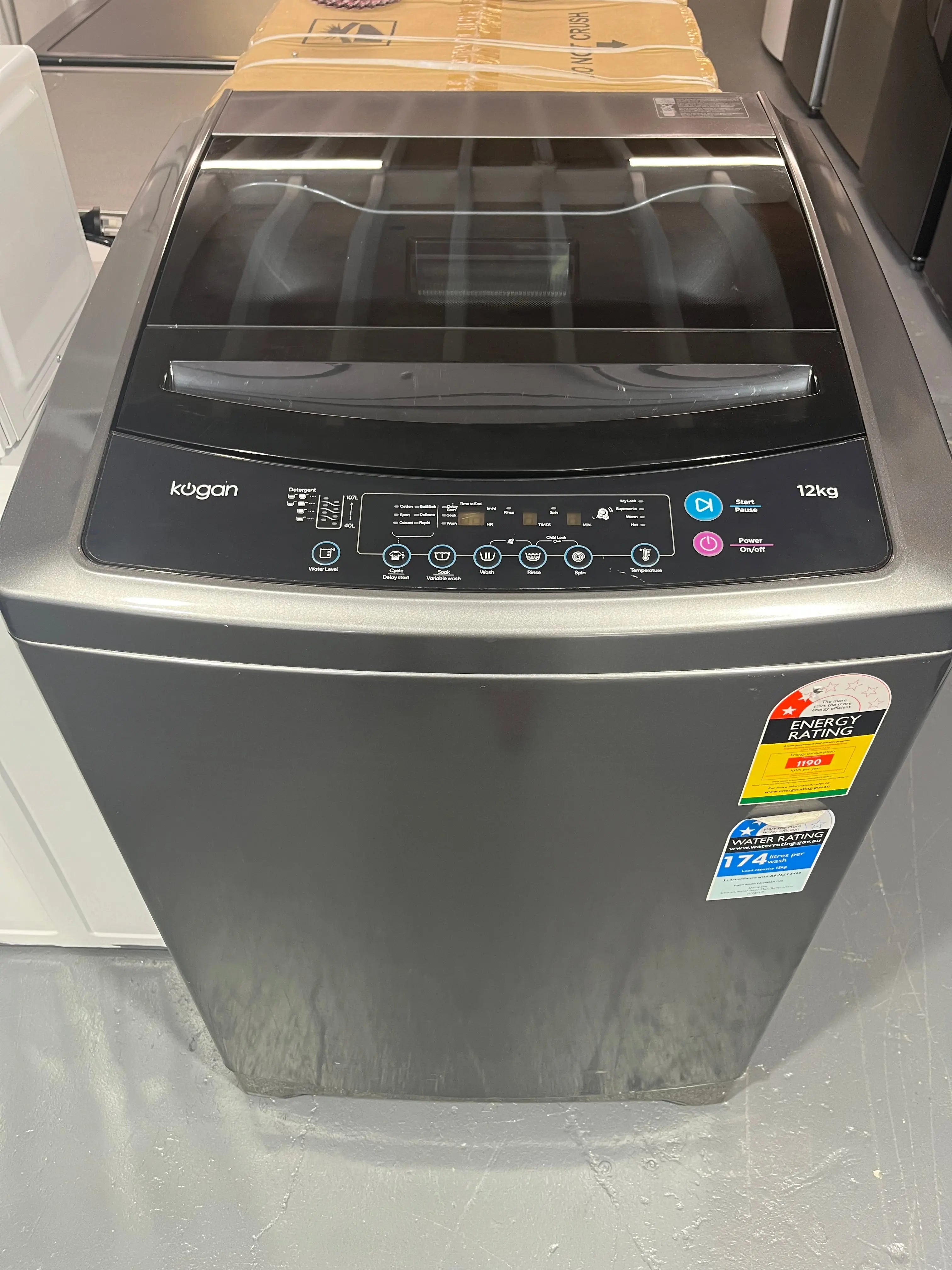 Factory second Kogan 12 kg top loader washer model-kawwasht12b | ALEXANDRIA