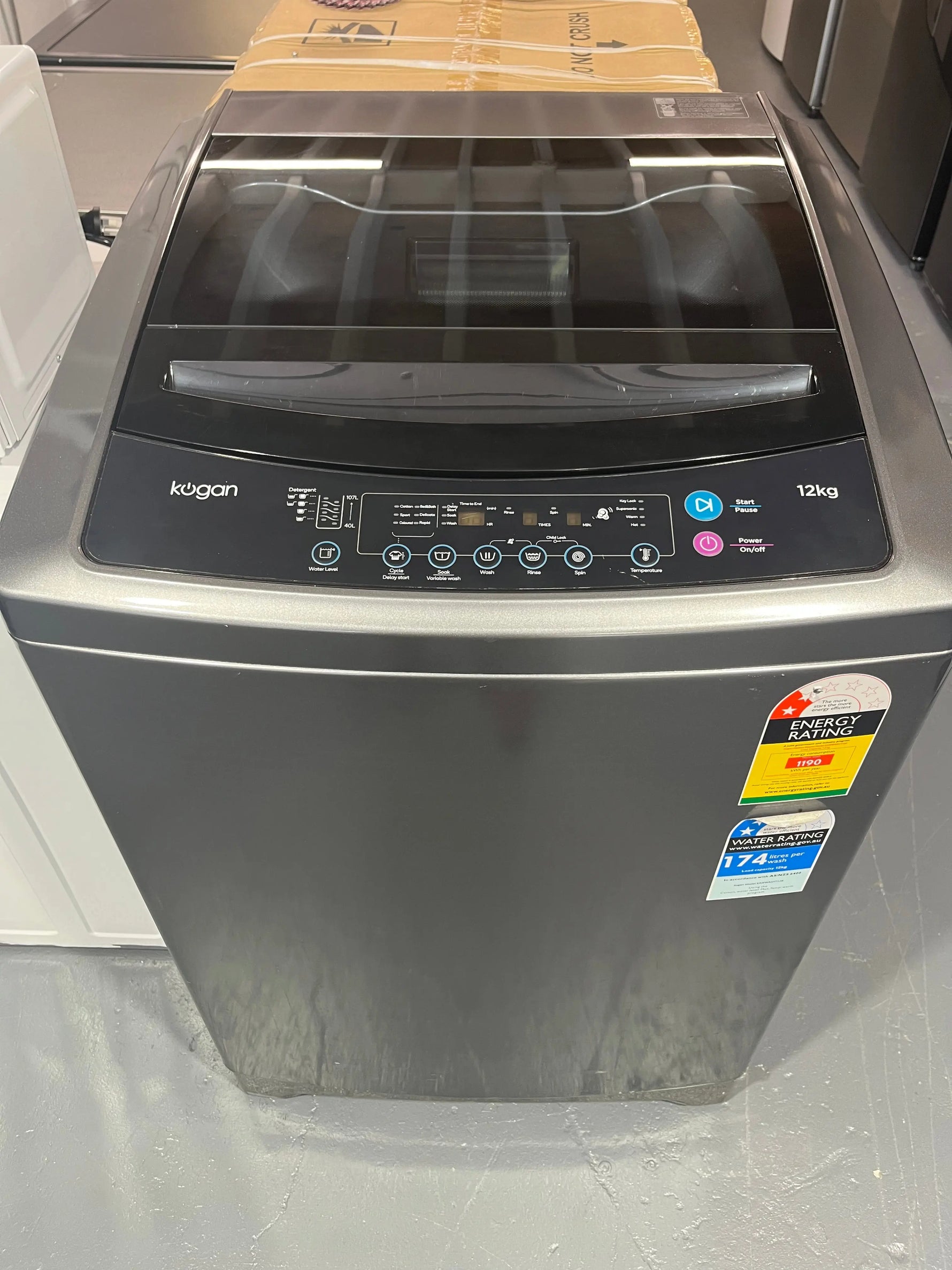 Factory second Kogan 12 kg top loader washer model-kawwasht12b | ALEXANDRIA