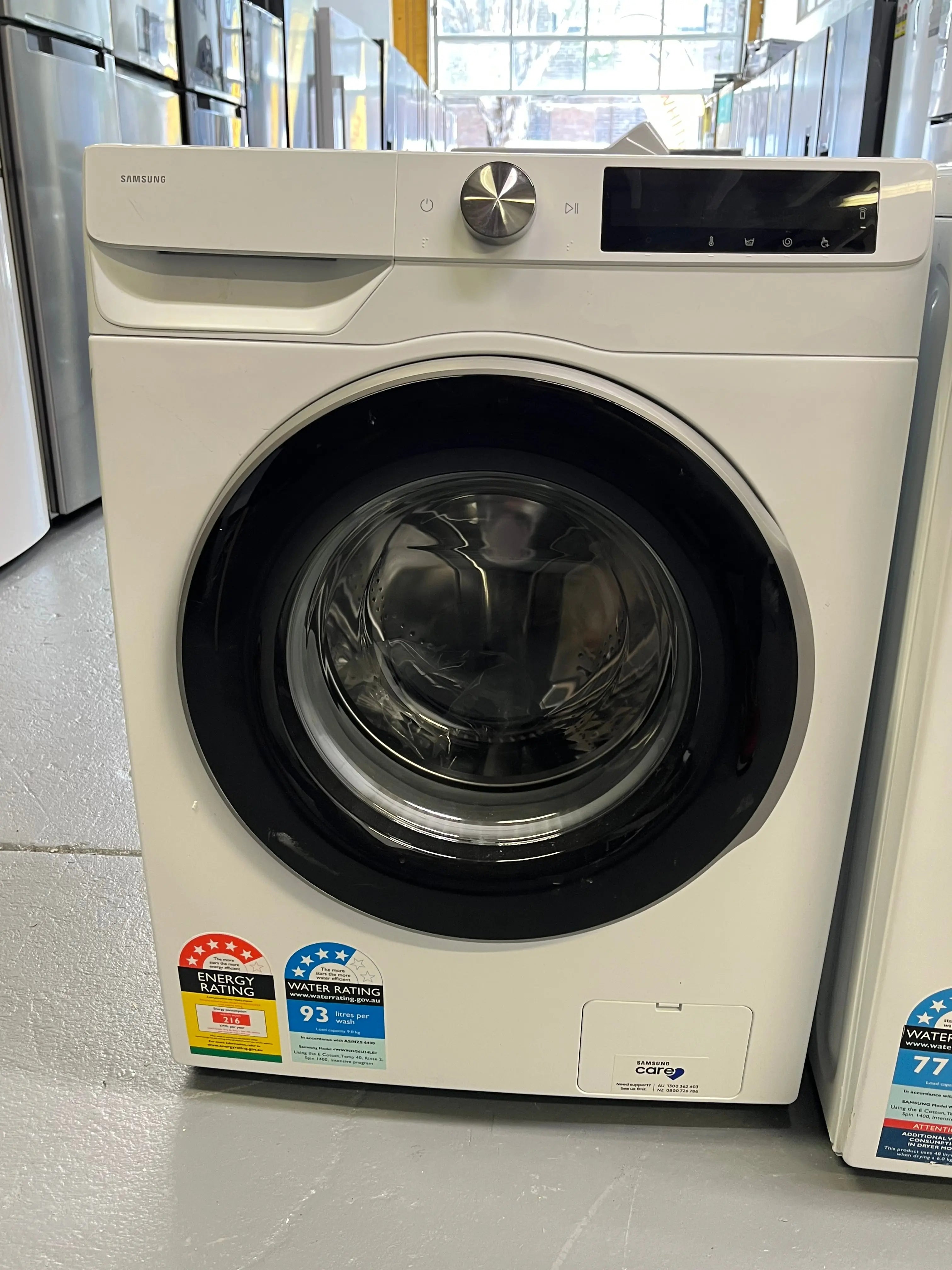 Factory second Samsung 9 kg Front loader washer Model no -WW90DG6U34LE | ALEXANDRIA